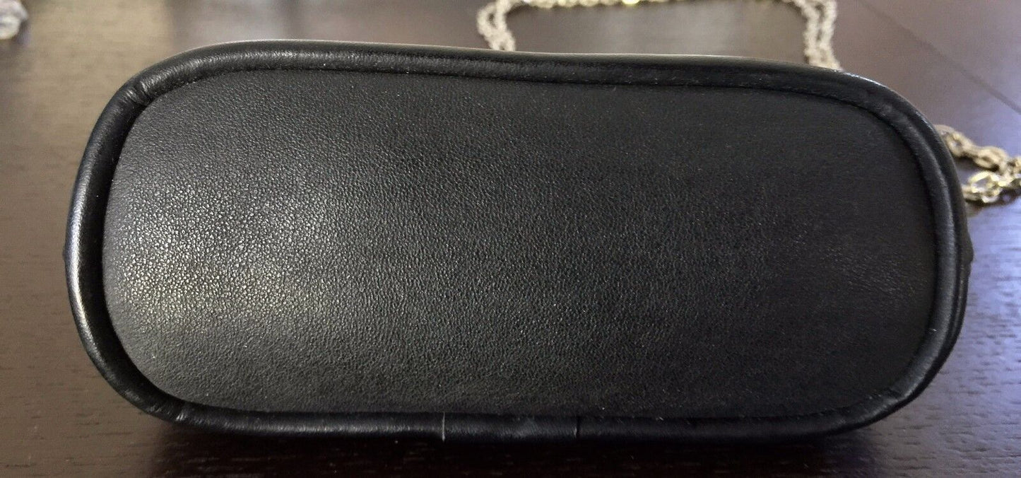 FIORELLI Shoulder Bag Small Black Pleather Chain Handbag Purse Vintage