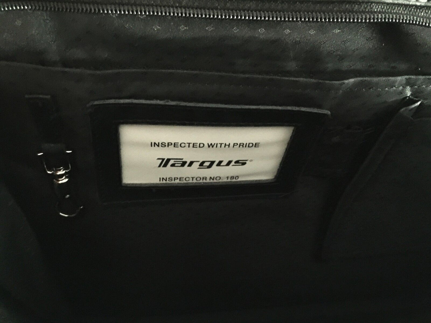 Shoulder Ba TARGUS LapTop Briefcase Black Pleather & White Stitching Ladies