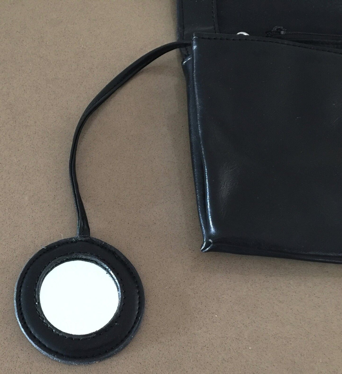 Shoulder Bag GIOVANNA Black & Silver Faux Suede Leather Envelope Clutch Vintage