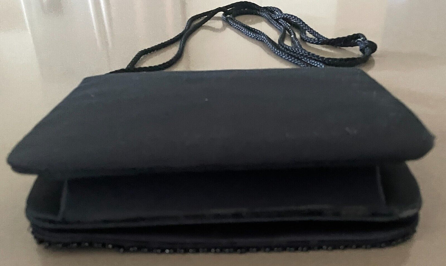 Shoulder Bag LANIVIN PARIS Black Beaded Evening Bag Art Deco Vibe Clutch Vintage