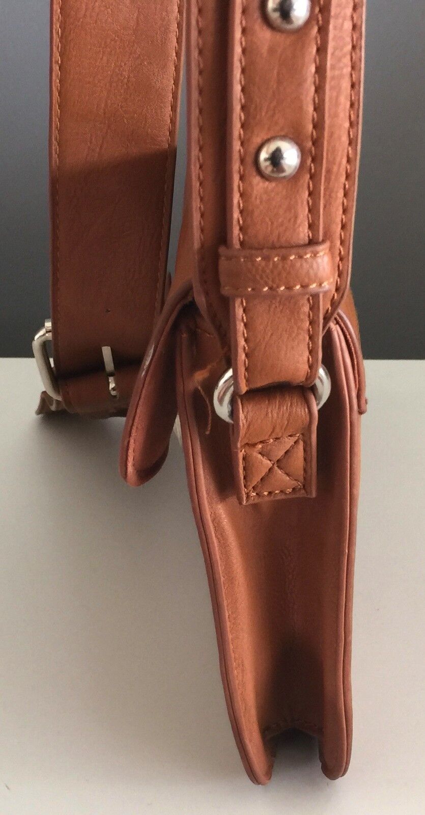 SPORTSGIRL Shoulder Bag Tan Brown Pleather Cross Body Great Condition