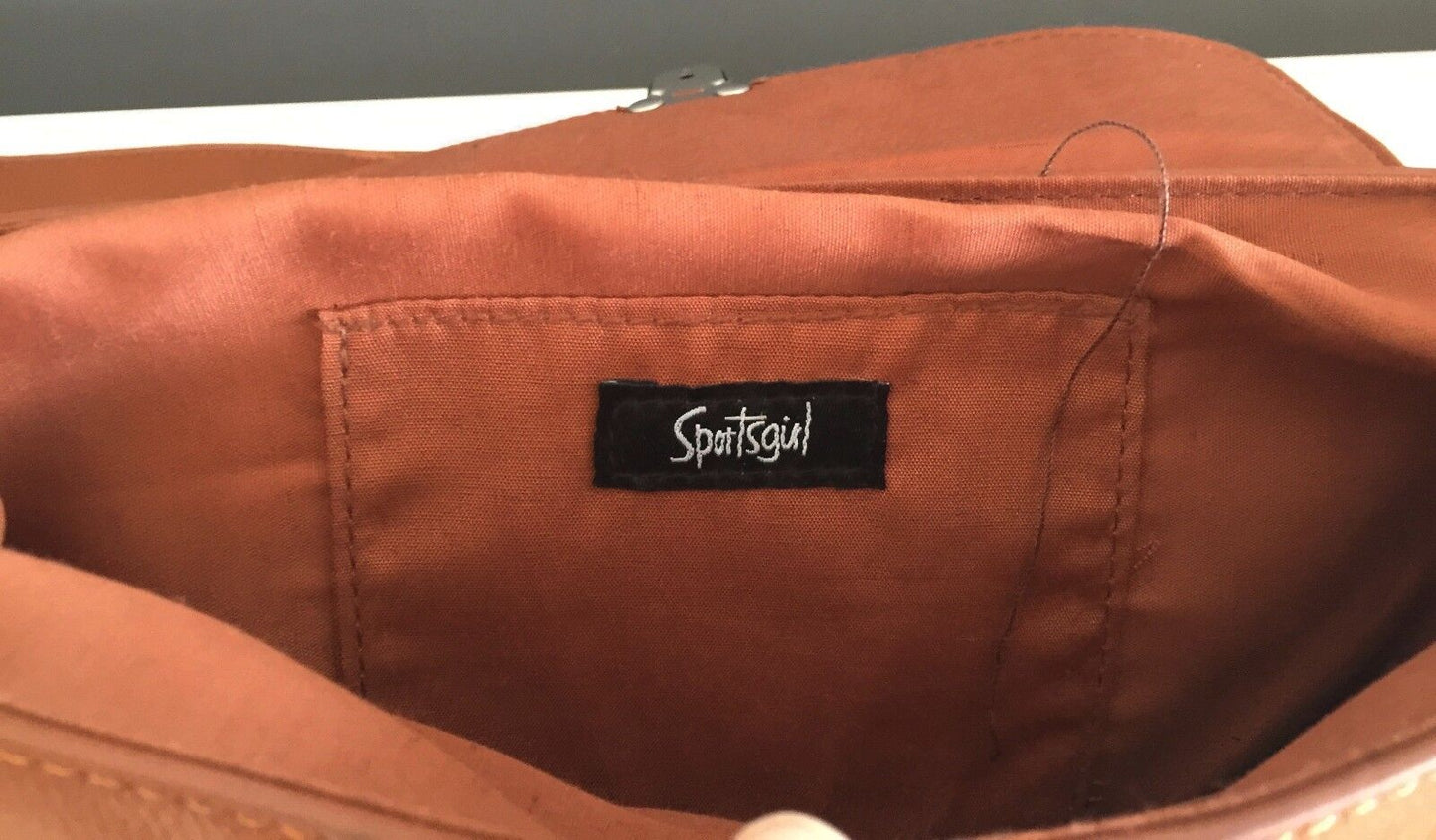 SPORTSGIRL Shoulder Bag Tan Brown Pleather Cross Body Great Condition