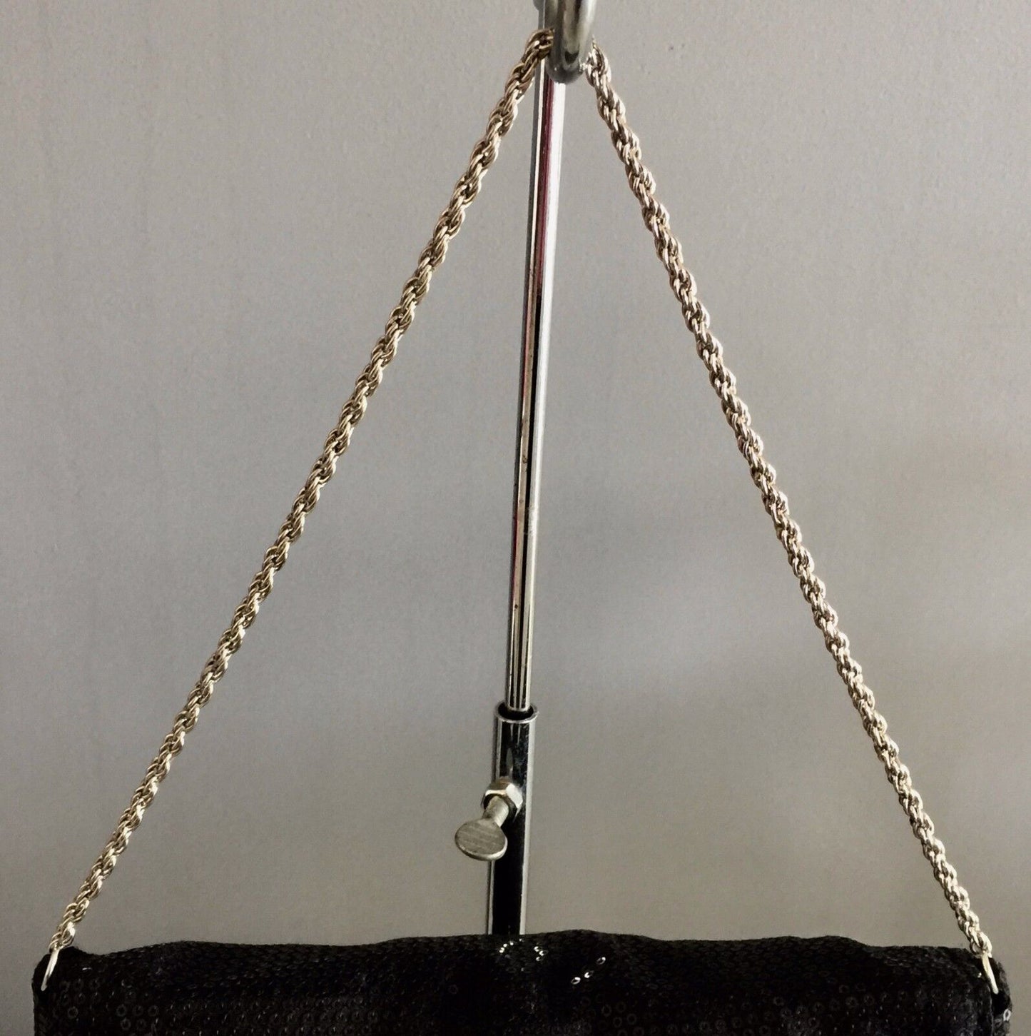 STRANDBAGS Black Sequin Evening Shoulder Bag Purse Ladies Handbag Retro
