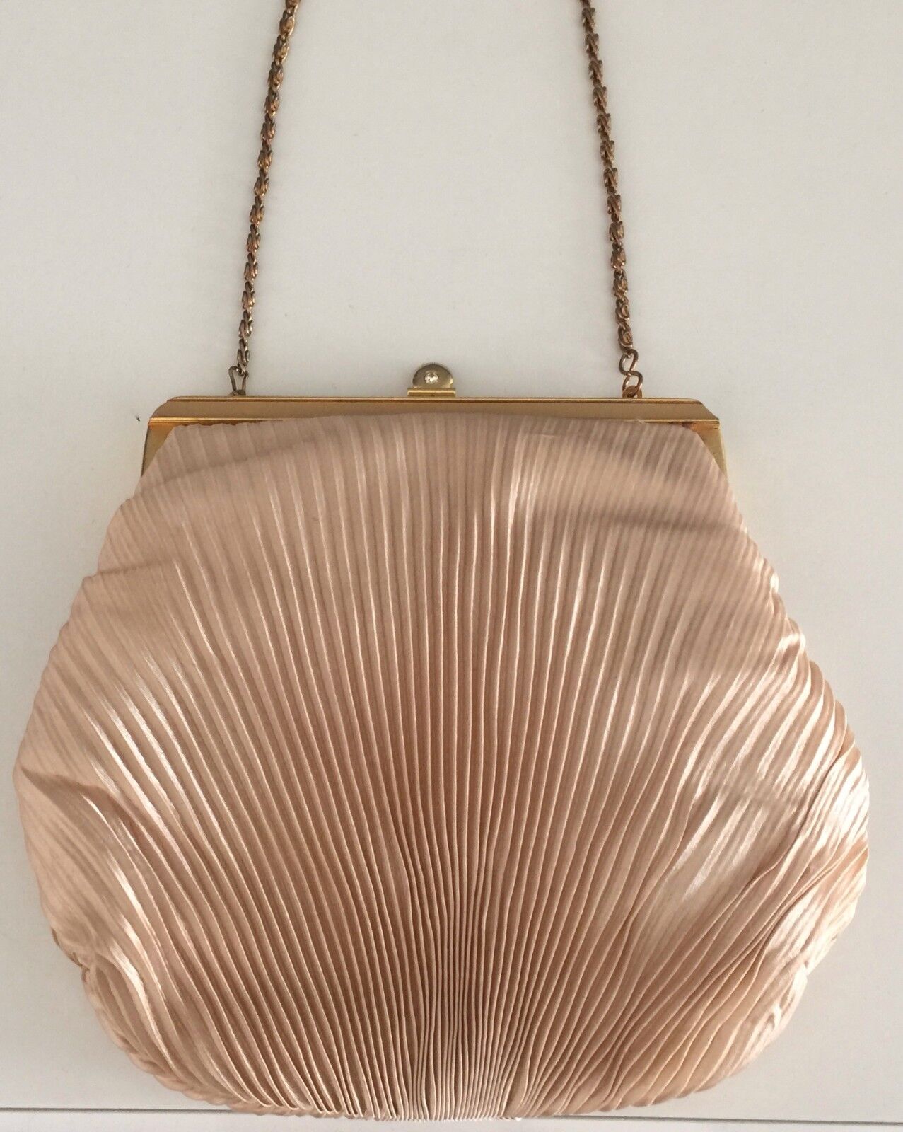 Vintage LIFINIA Gold Fabric Evening Frame Shoulder Bag Purse Ladies Handbag