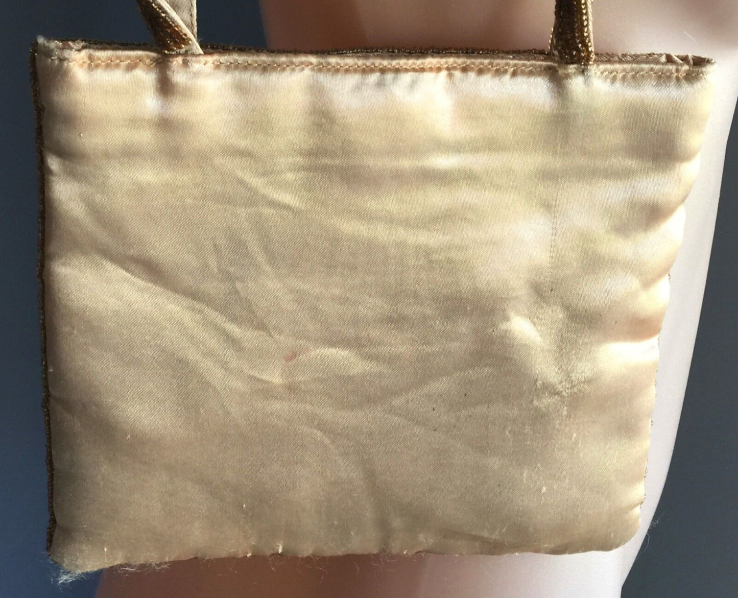 CONDURA Bag Handbag Small Gold Sequin & Beaded Evening Glamour Vintage