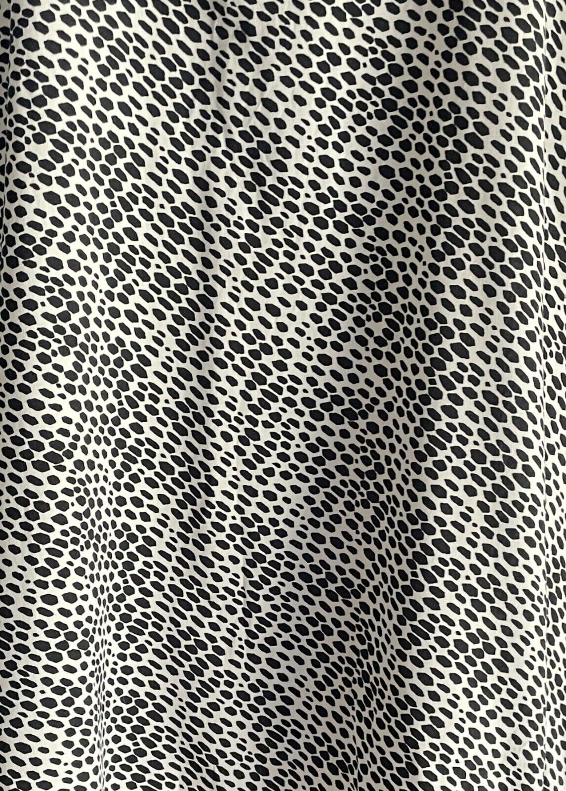 AUTOGRAPH Top 1/4 Zip Blouse White w Black Spot Print 3/4 Sleeve Plus Sz 22 NEW