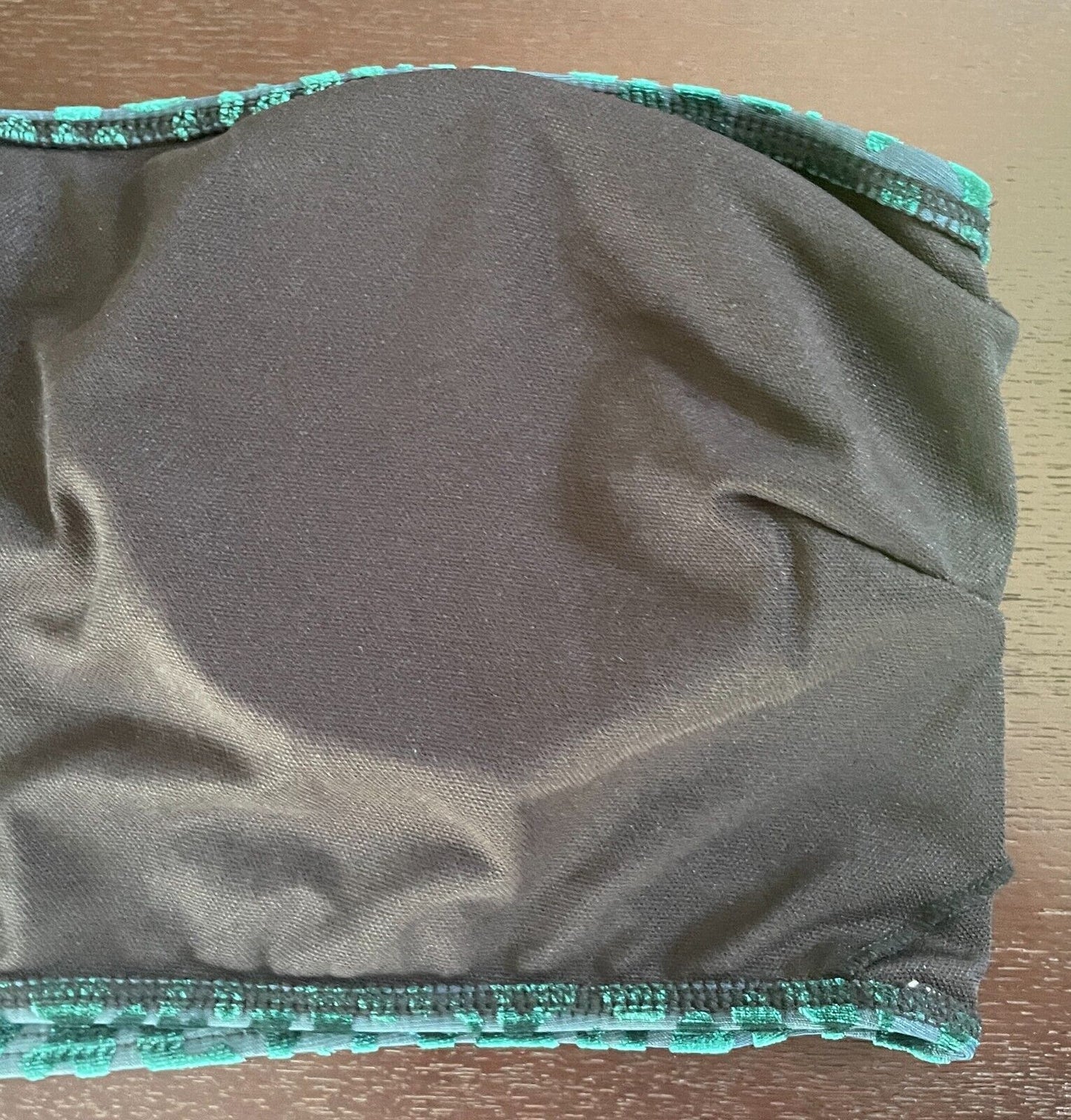 Bandeau Top Emerald Green Leopard Print Strapless Plus Sze 3XL 22 Burnout Velour