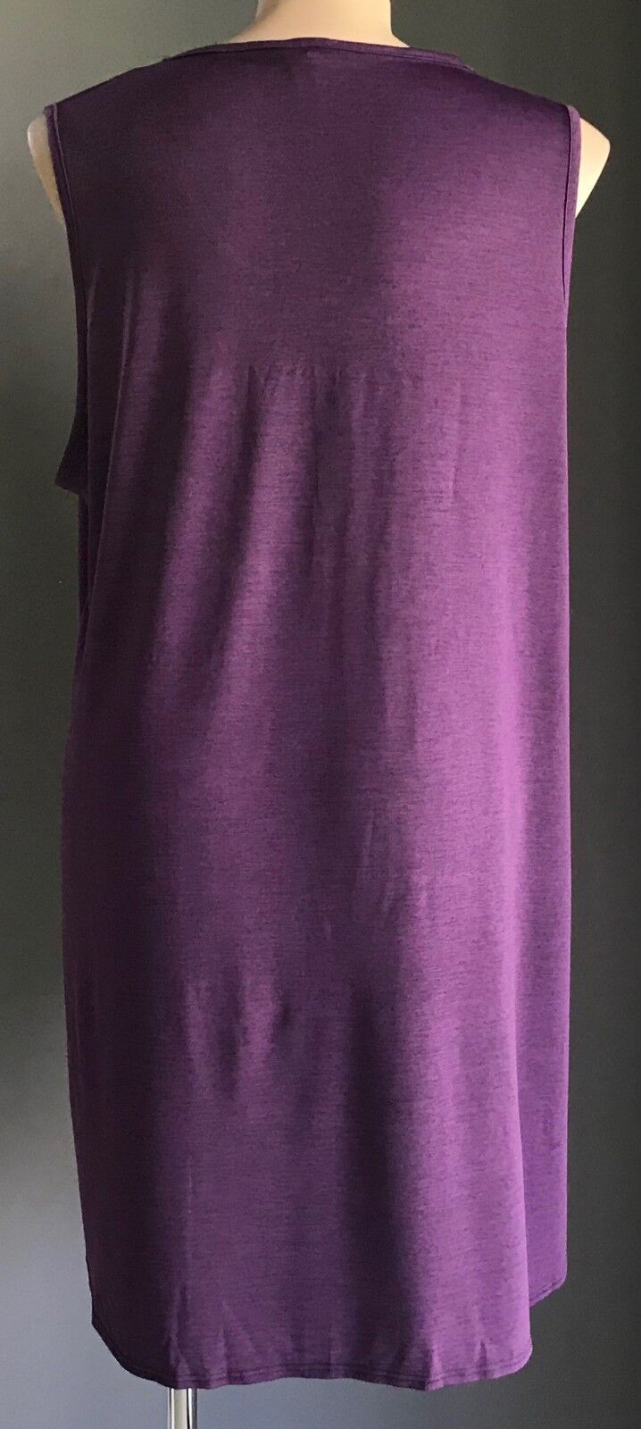 TAKING SHAPE TS Top Dip Hem Tunic Purple Marl Sleeveless Stretch Plus Size XL 24