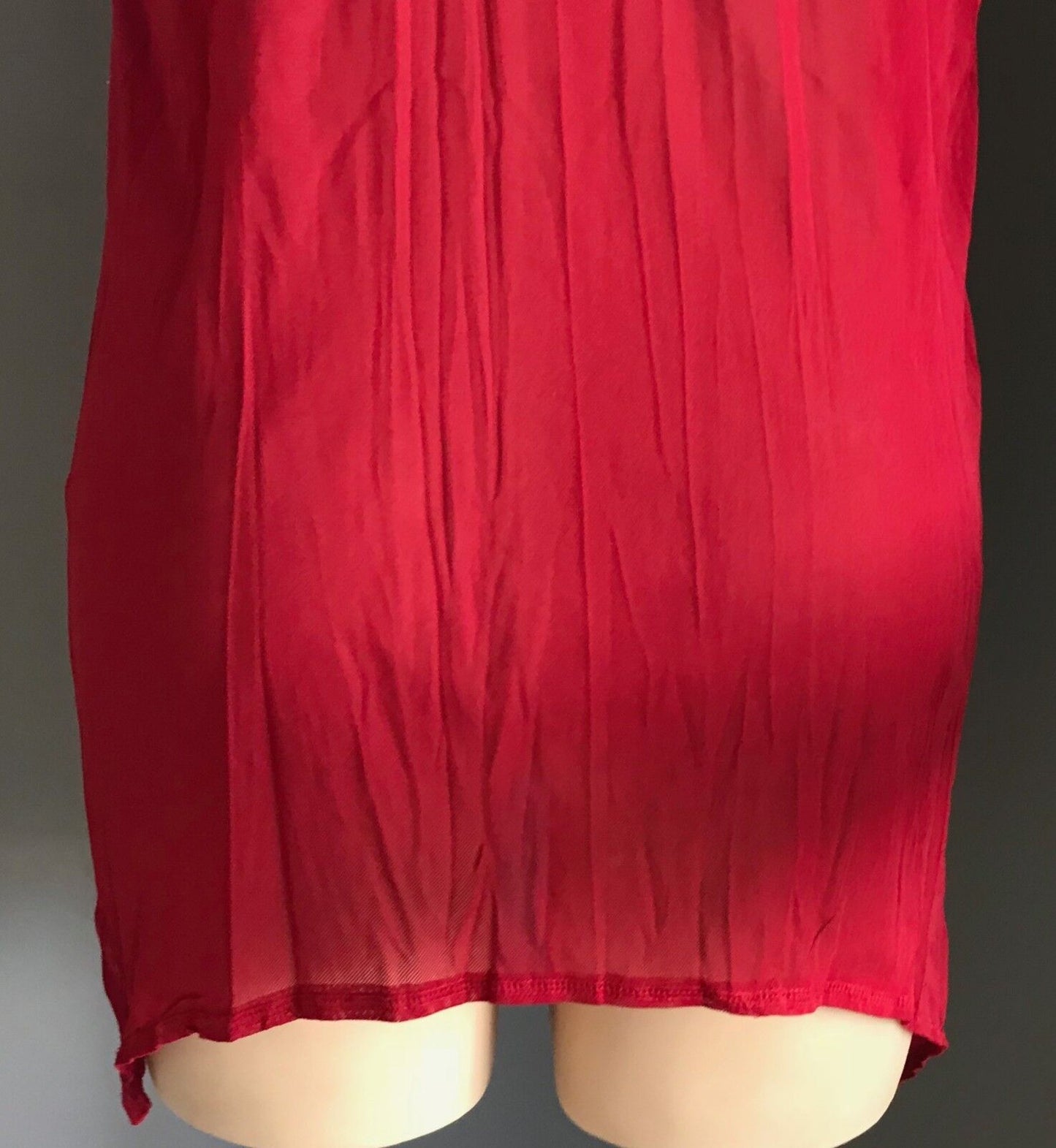 TAKING SHAPE TS Top Burgundy Stretch Mesh Net Sleeveless Cami Size XS 14 16 NEW