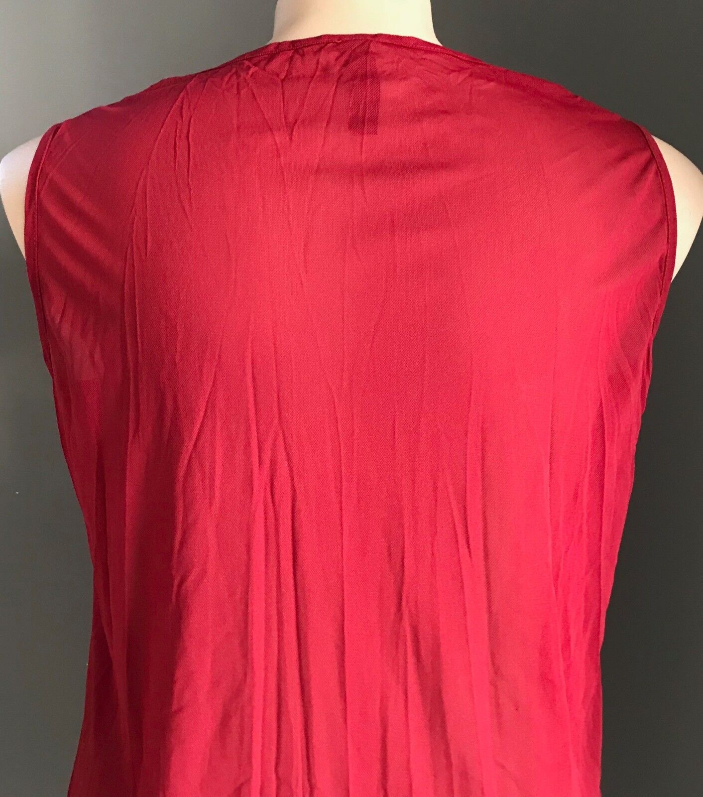 TAKING SHAPE TS Top Burgundy Stretch Mesh Net Sleeveless Cami Size XS 14 16 NEW