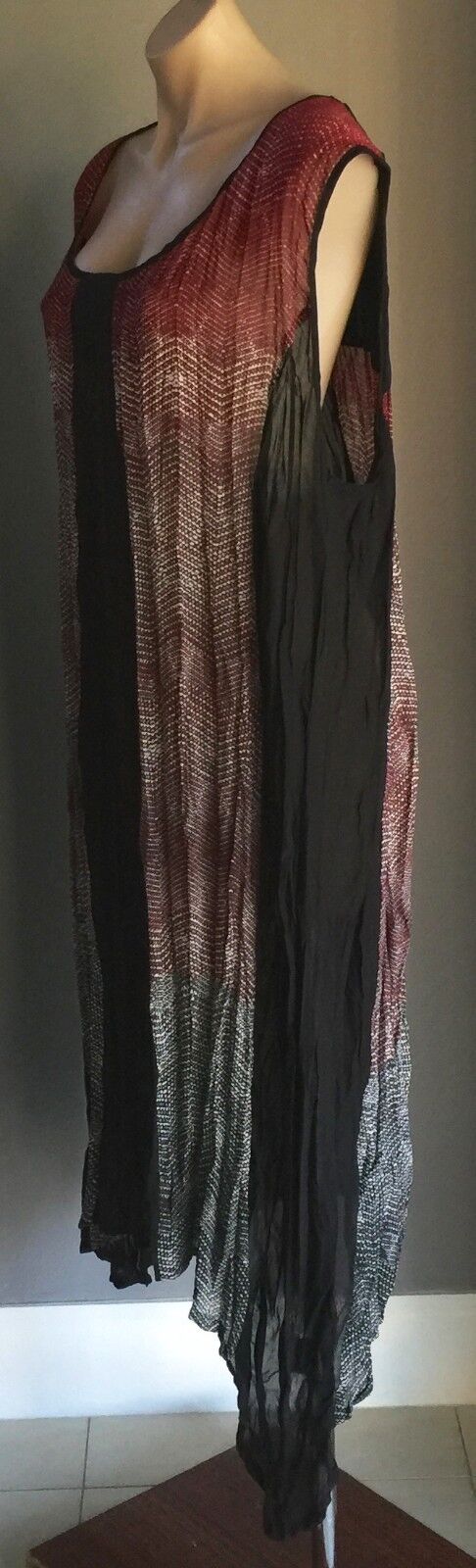 TAKING SHAPE TS Multi Colour Sheer Panel Sleeveless Dress Plus Size 24 NEW