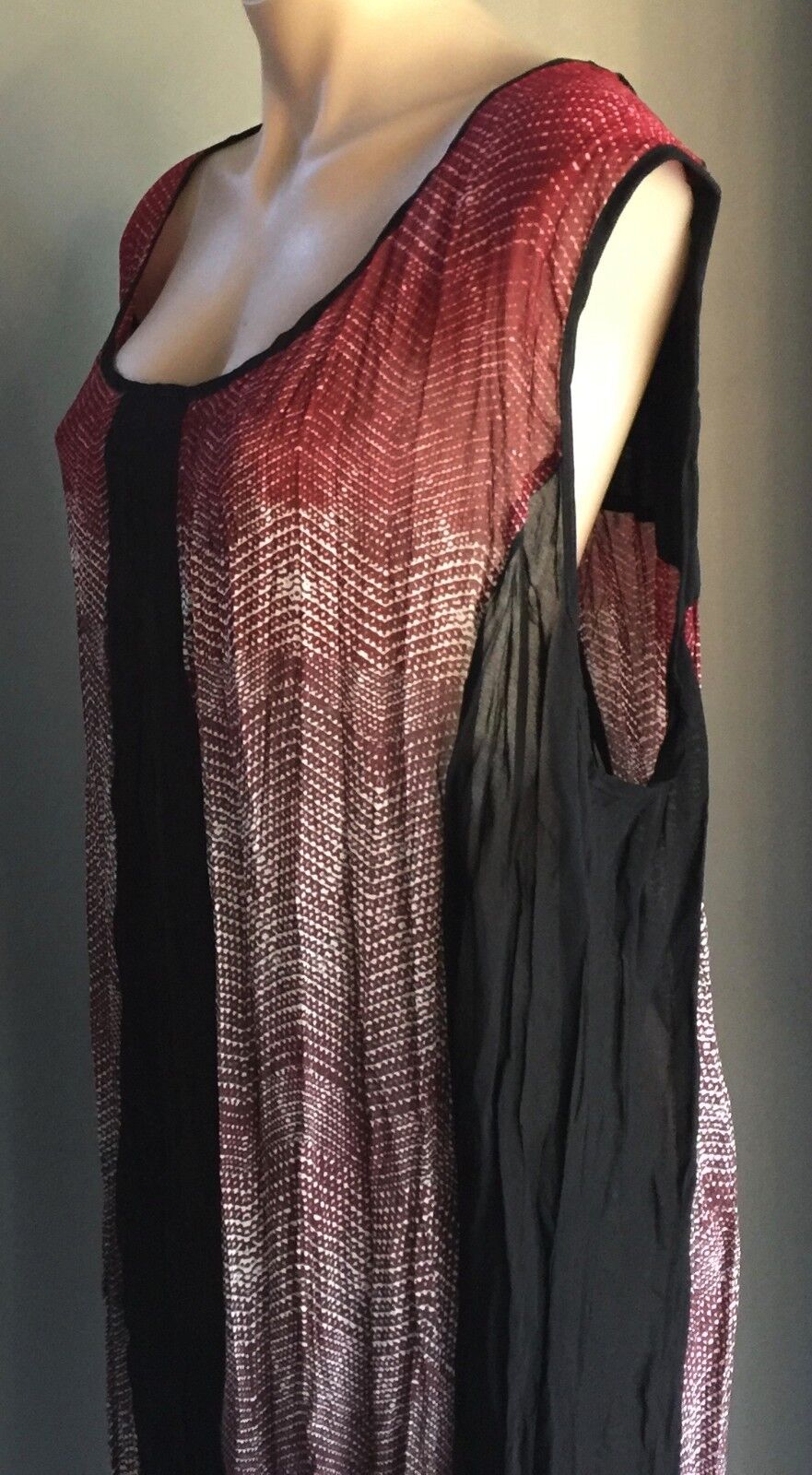 TAKING SHAPE TS Multi Colour Sheer Panel Sleeveless Dress Plus Size 24 NEW