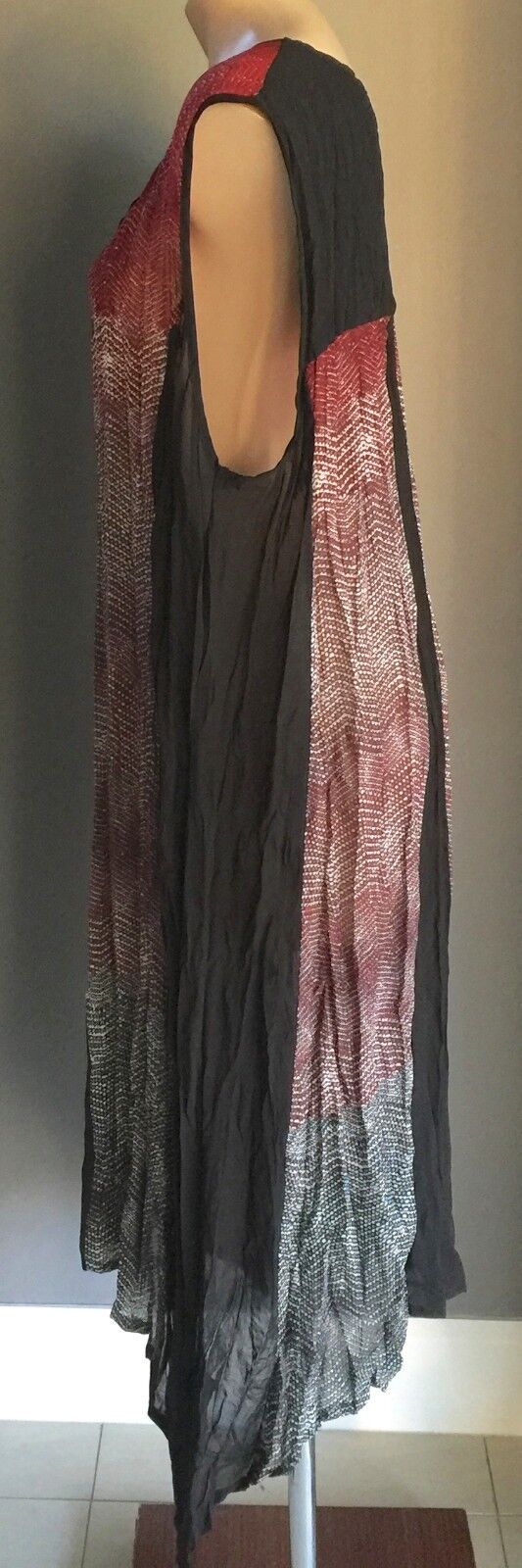 TAKING SHAPE TS Multi Colour Sheer Panel Sleeveless Dress Plus Size 24 NEW