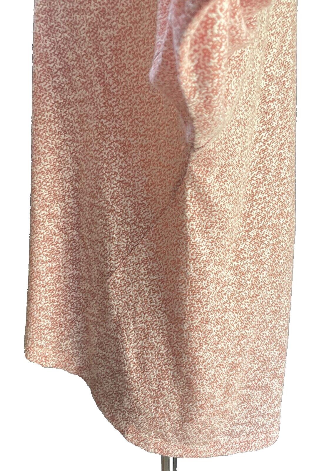 VIRTUELLE Top TAKING SHAPE Coral Pink Marl Stretch Drop Shoulder L/Sleeve Size L