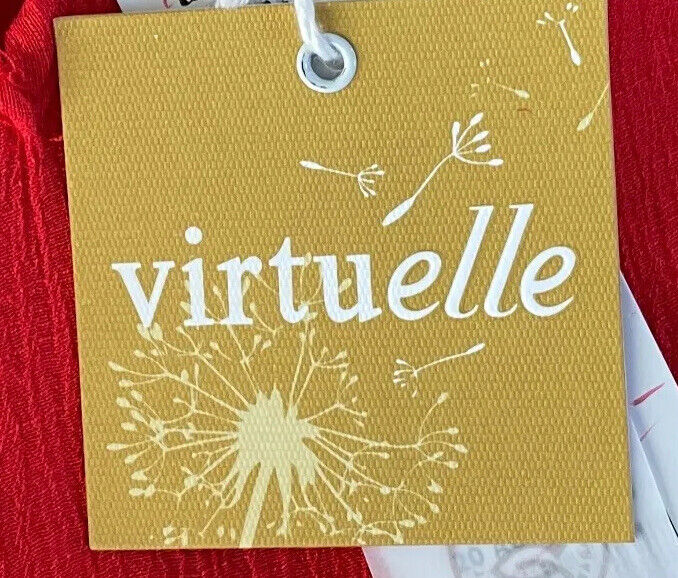 VIRTUELLE TAKING SHAPE Sun Blazing Midi Dress Orange Africa CTS alling Sz 18 NEW