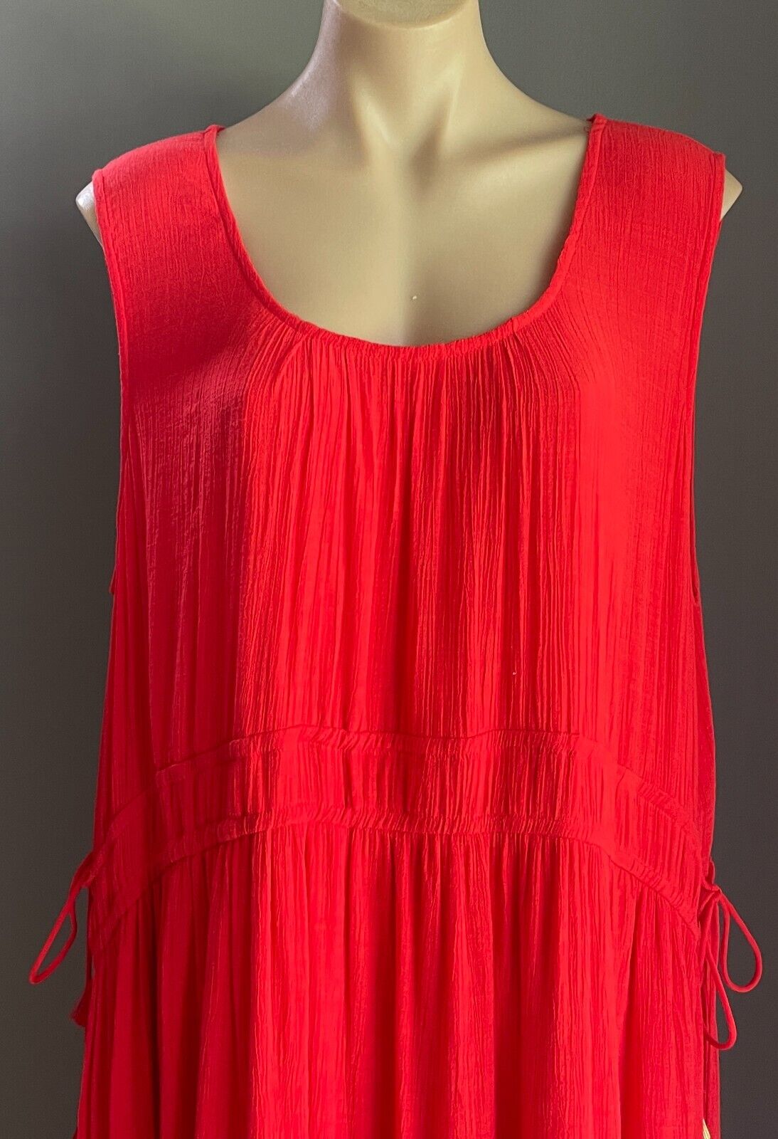 VIRTUELLE TAKING SHAPE Sun Blazing Midi Dress Orange Africa CTS alling Sz 18 NEW