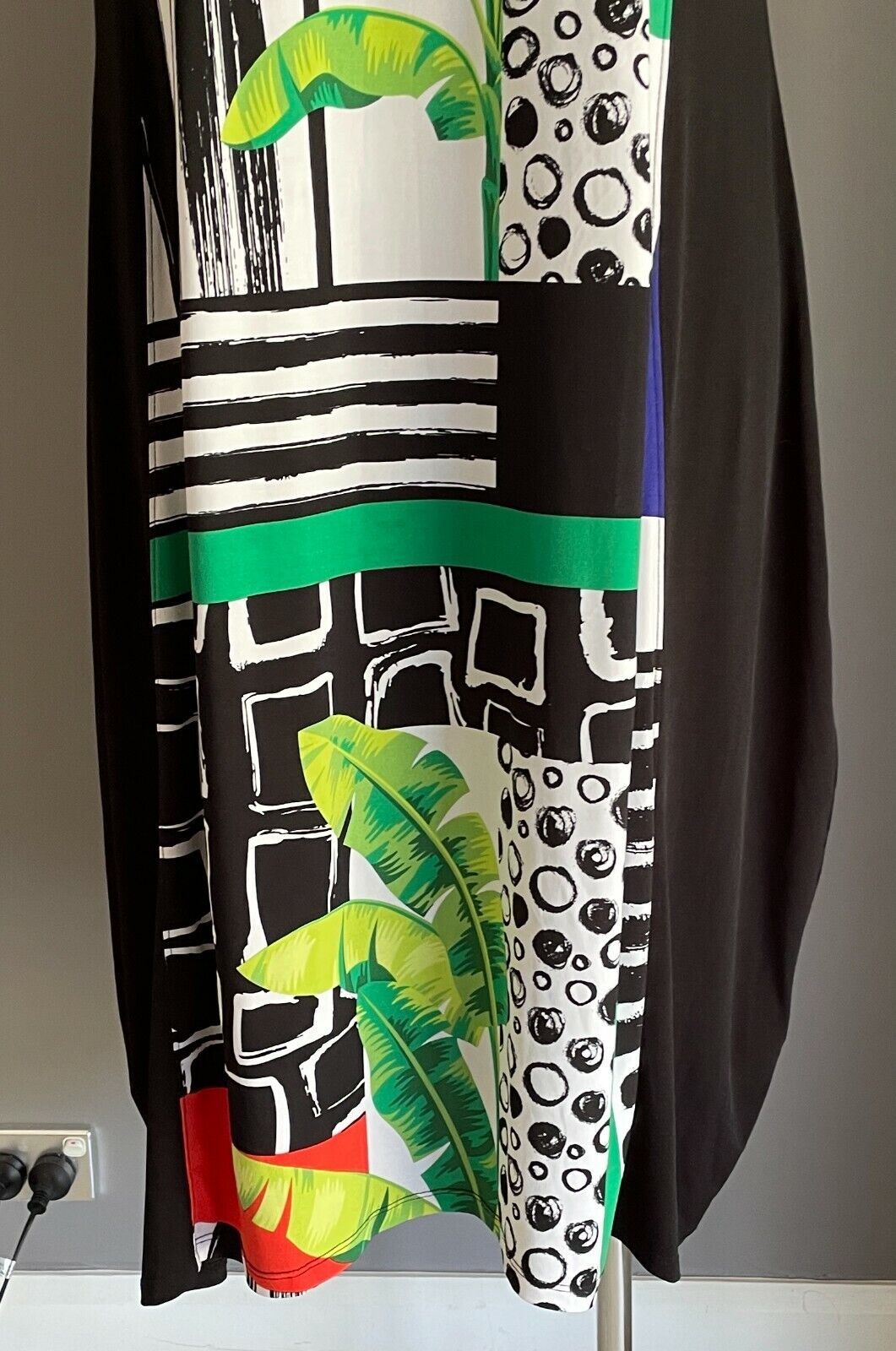TAKING SHAPE TS Dress Multi Colour Print Cap Sleeve A-Line Style Jersey Size 18