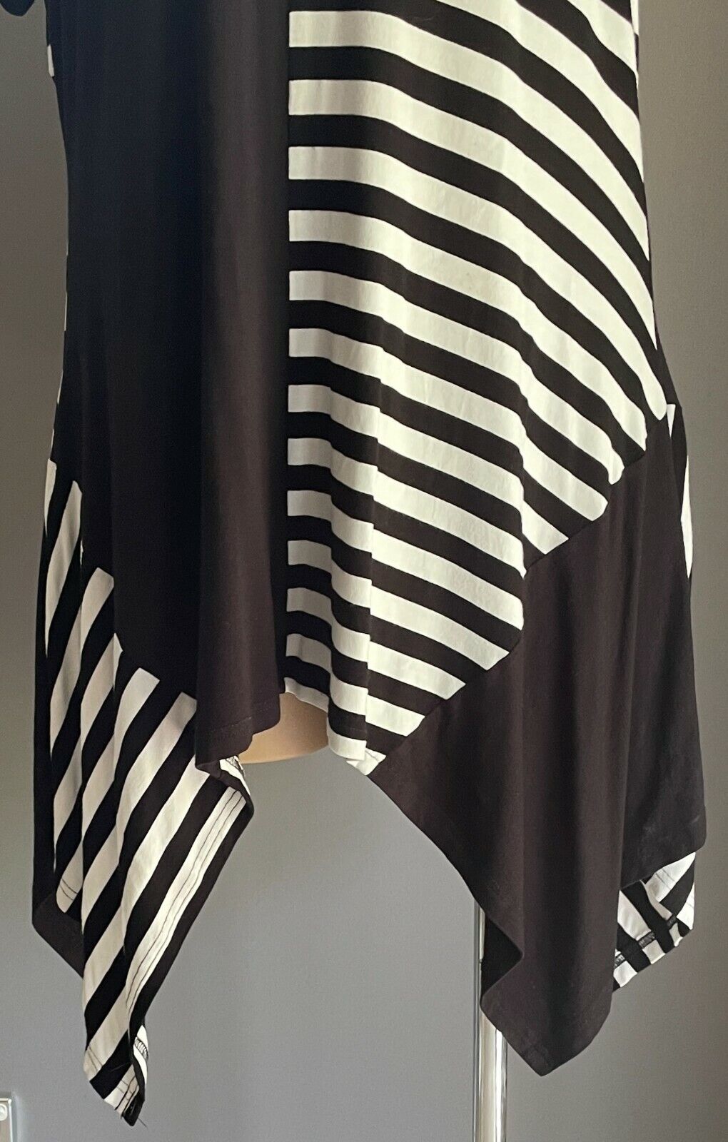 TAKING SHAPE TS Dress Black & White Stripe Short Sleeve A-Line Plus Size L