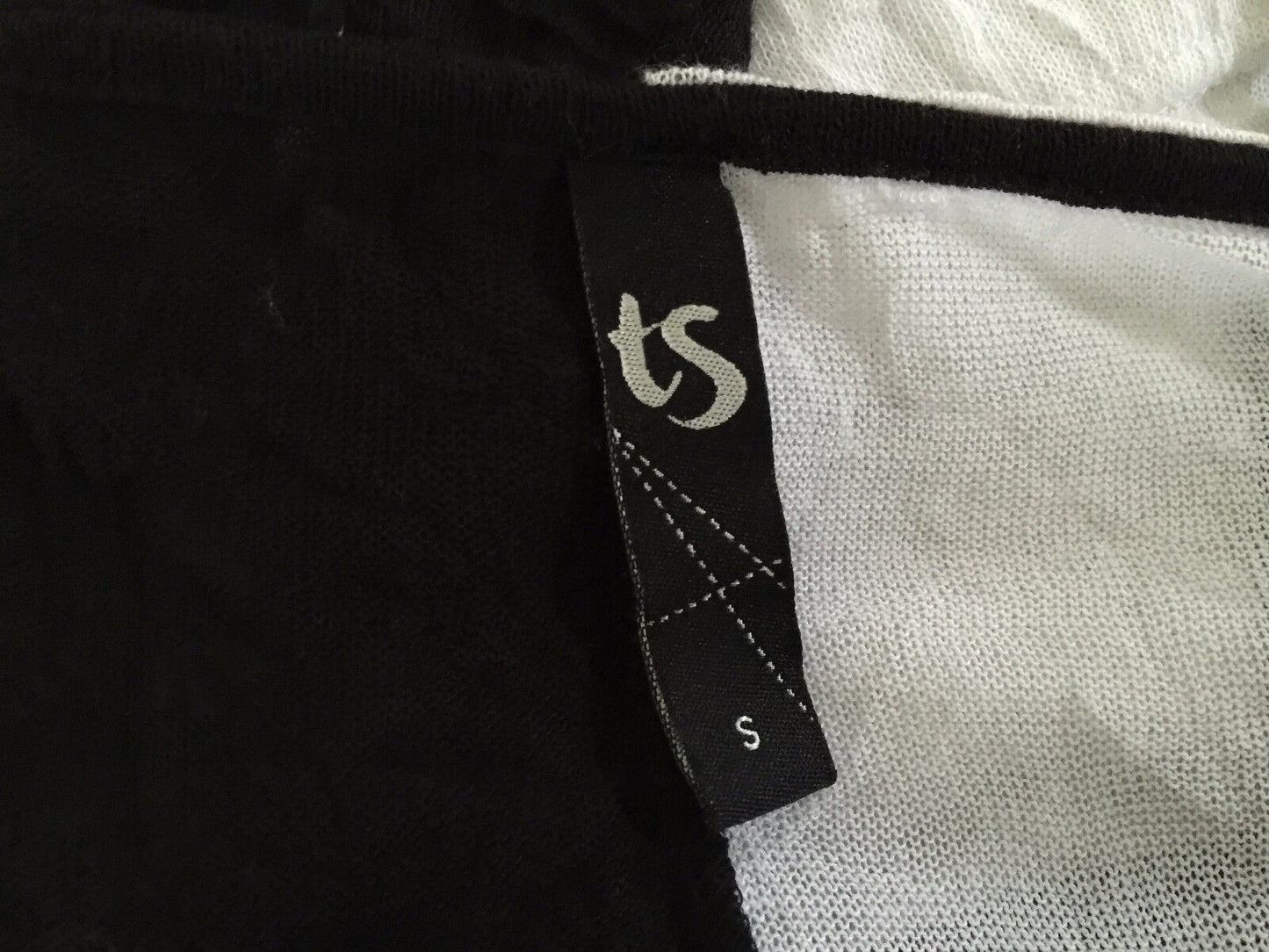 TAKING SHAPE TS Cardigan Black White Asymmetric Sweater Top Plus Size S 14 NEW