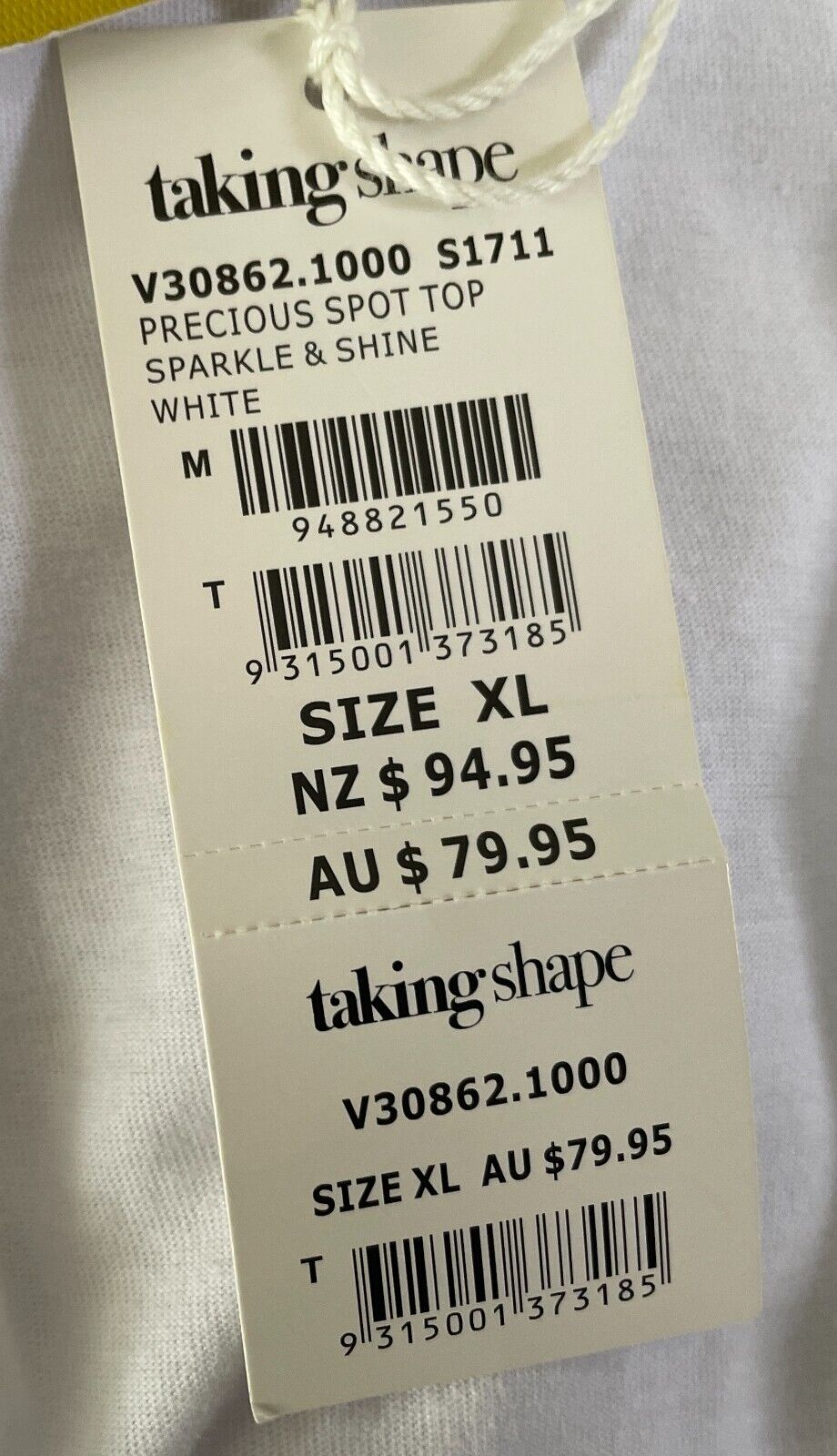 VIRTUELLE TAKING SHAPE White Short Sleeve Sparkle Spot Blouse Tier Hem Size XL