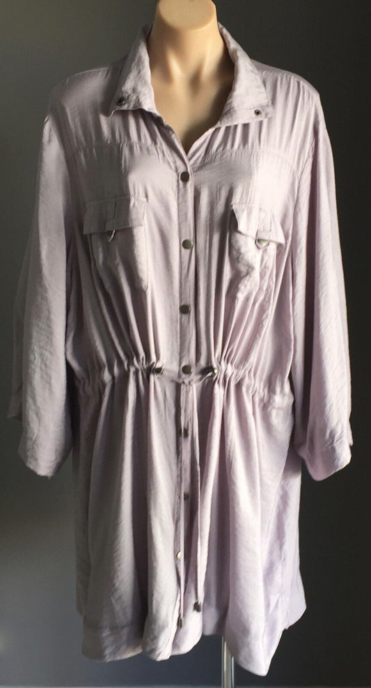 AUTOGRAPH Jacket Anorak Dove Grey 3/4 Sleeve Lightweight Size 16 All Seasons