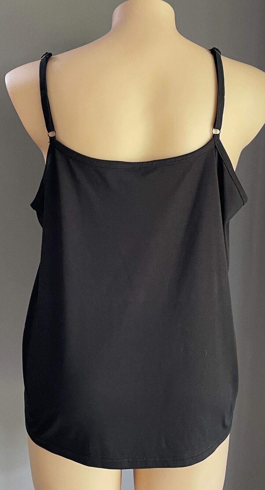 AUTOGRAPH Top Black Sleeveless Cami Plus Siz 24 Adjustable Shoulder Straps *hole