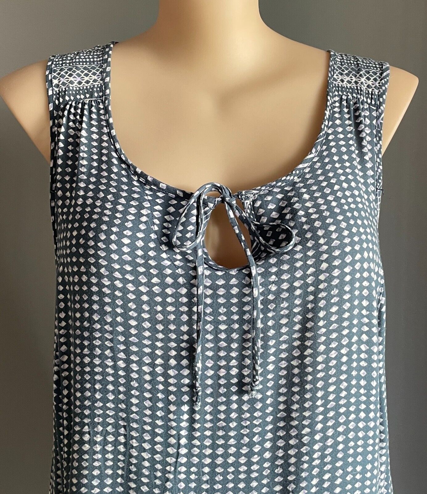 AUTOGRAPH Dress Summer Shift Blue White Print Sleeveless Light Plus Size 16 NEW