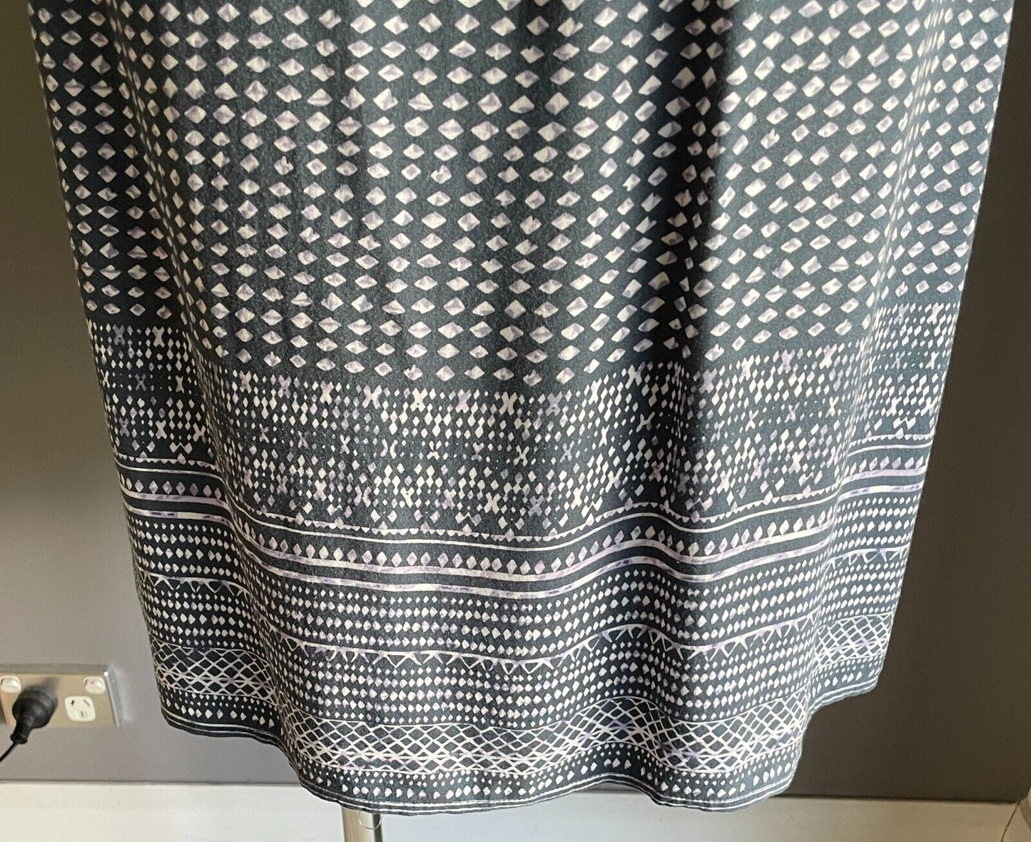 AUTOGRAPH Dress Summer Shift Blue White Print Sleeveless Light Plus Size 16 NEW