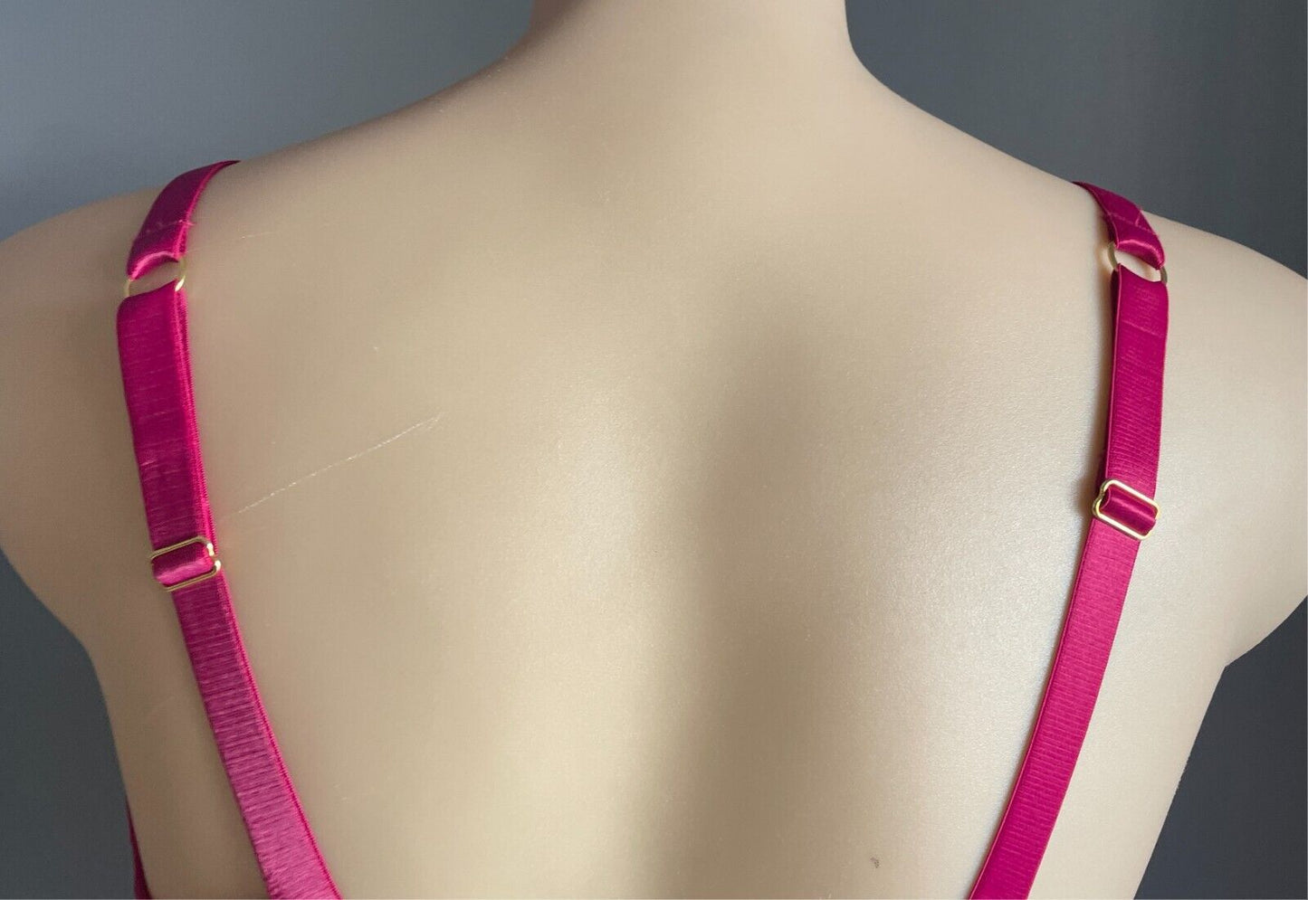 CITY CHIC Alexis Contour Longline Bra Garnet Size 20D Lace Trim Underwire NEW