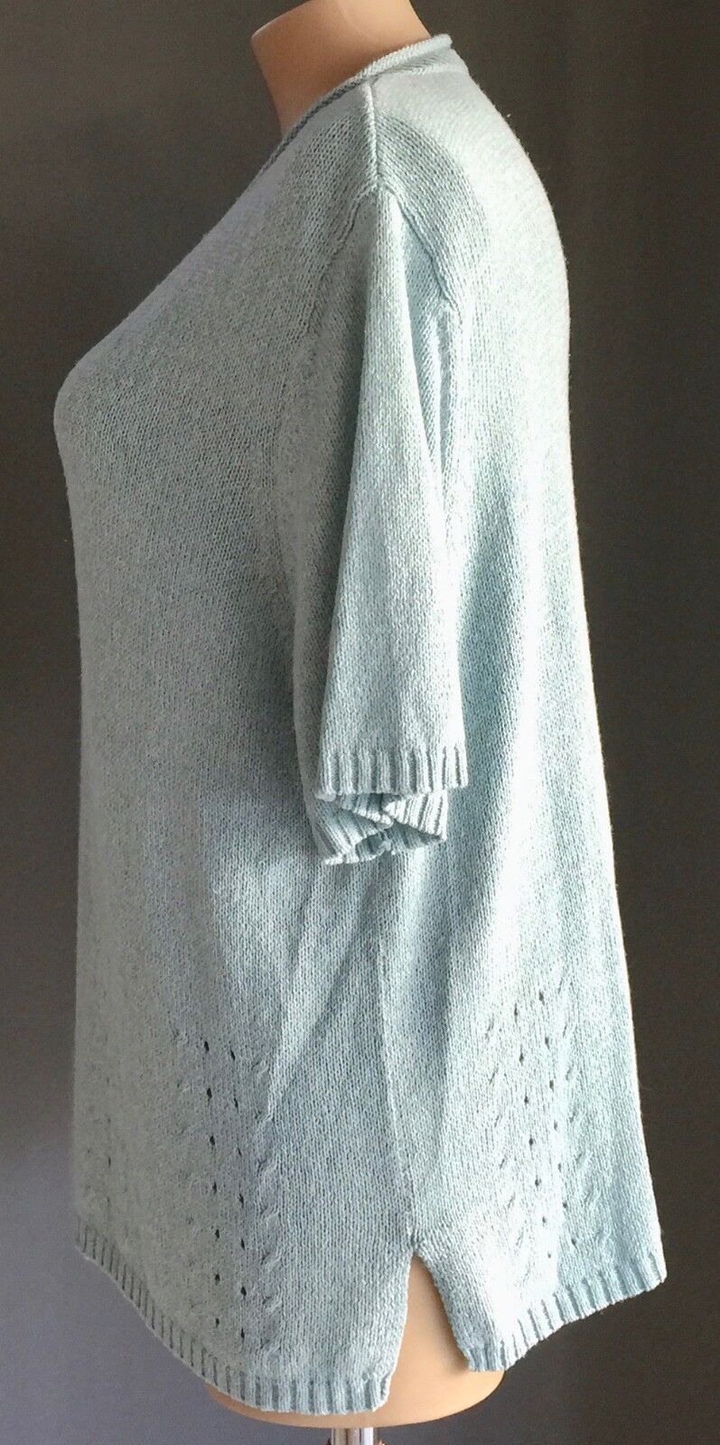 TARGET Top Knit Light Blue Short Sleeve Quality Sweater Ladies Plus Size 24