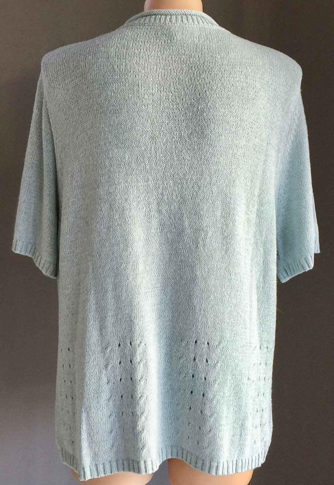 TARGET Top Knit Light Blue Short Sleeve Quality Sweater Ladies Plus Size 24