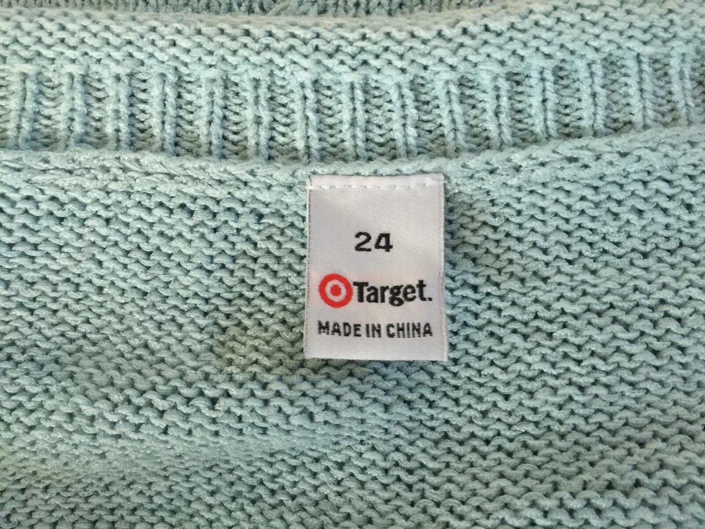 TARGET Top Knit Light Blue Short Sleeve Quality Sweater Ladies Plus Size 24