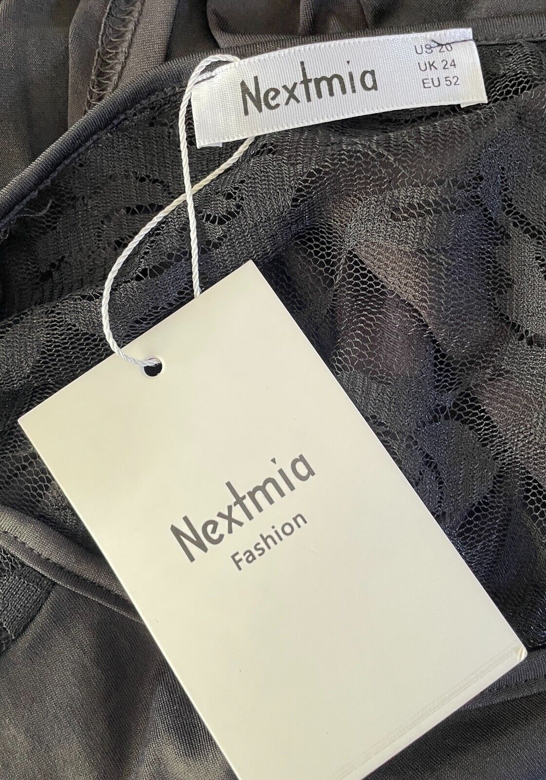 NEXTMIA Top Black Dolman Sleeve Stretch Lace back and Sleeves Plus Size 24 NEW