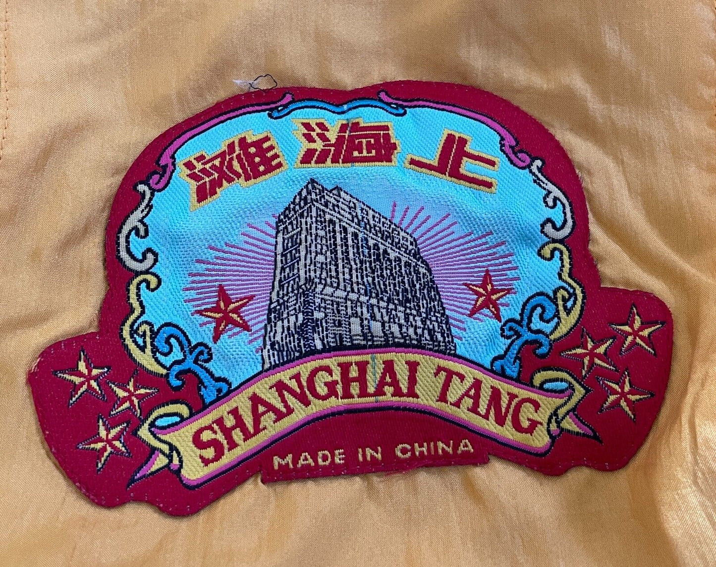 SHANGHAI TANG Lime Green Silk Cheongsam Tang Jacket Print Long Sleeve Size XL 24