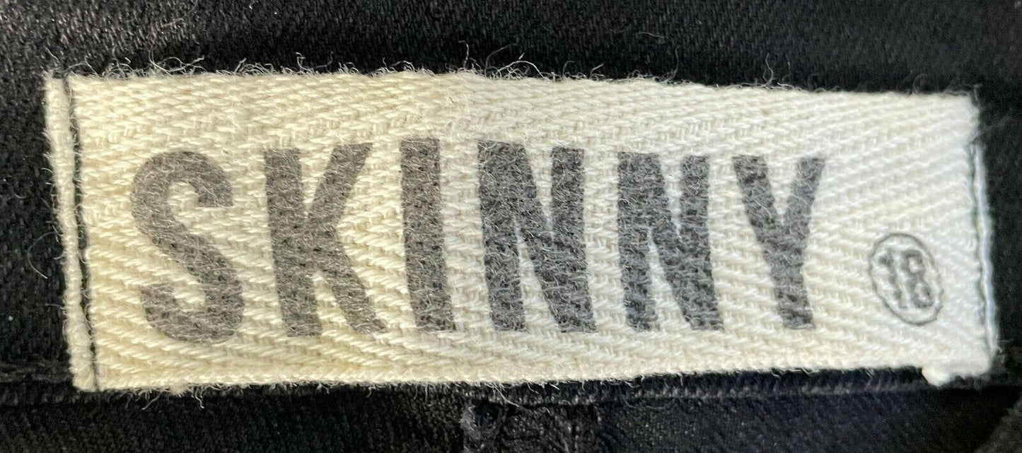 Heart YOURS SKINNY Ripped Knee Jeans Black Stretch Denim  Plus Size 18