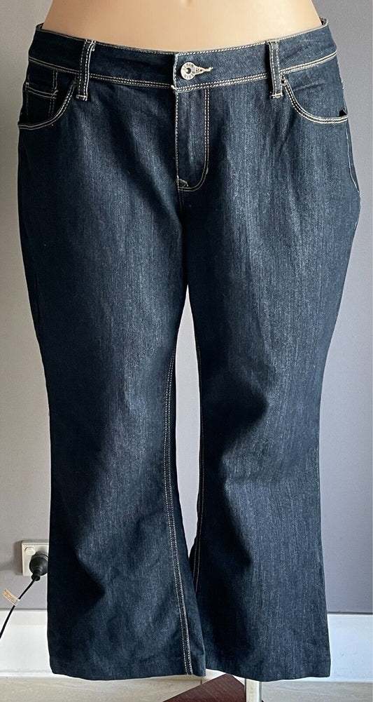 NOW Size 18 Jeans Dark Blue Denim Curvy Straight Leg Jeans Ladies Casual Basic