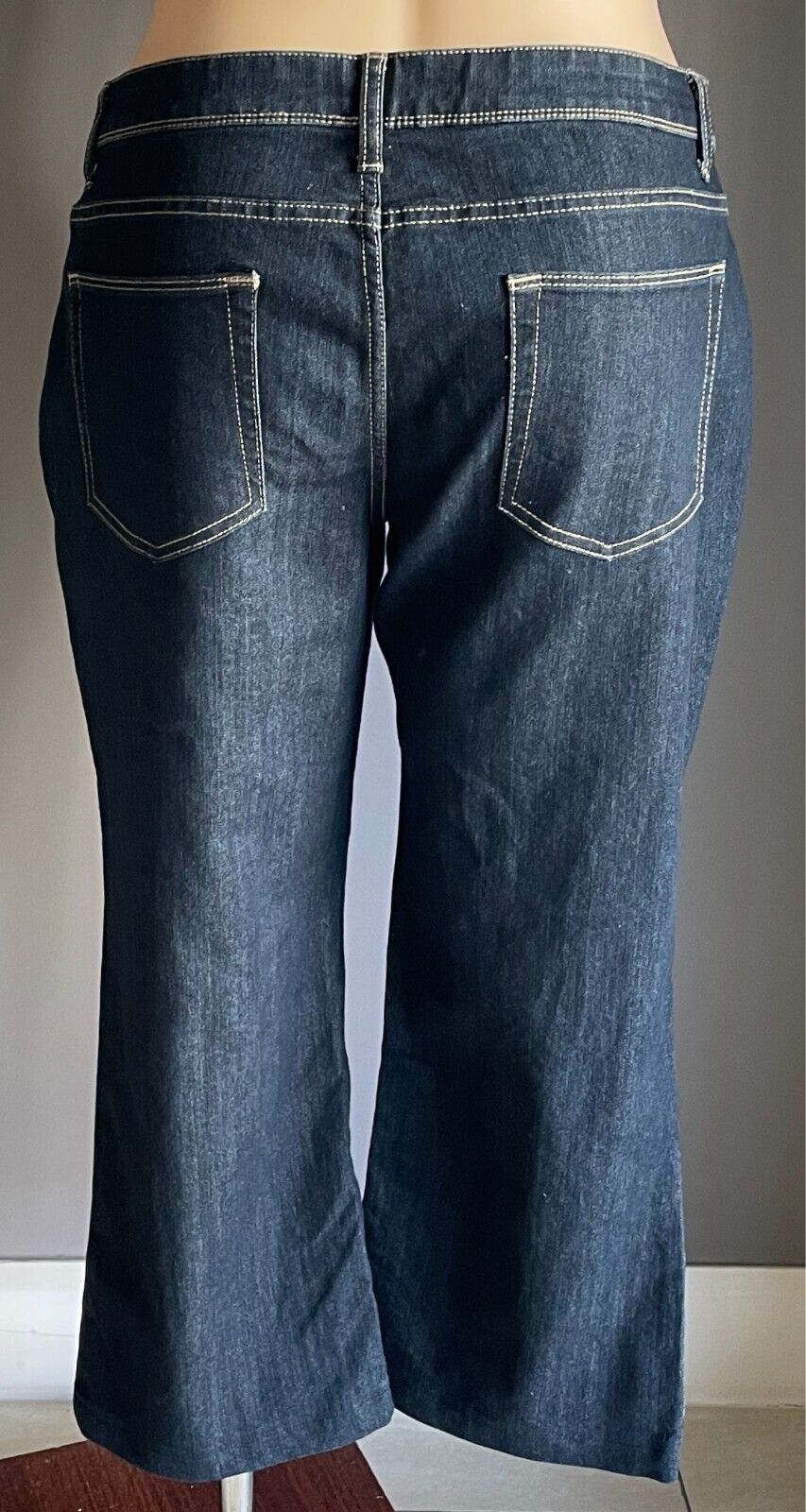NOW Size 18 Jeans Dark Blue Denim Curvy Straight Leg Jeans Ladies Casual Basic