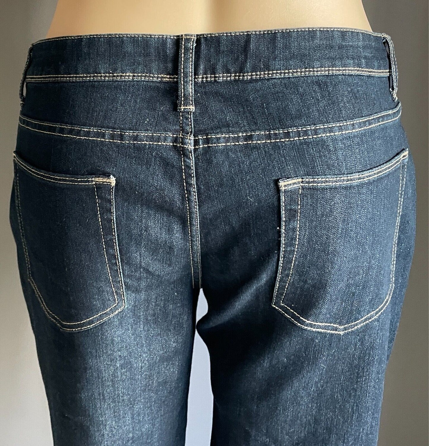 NOW Size 18 Jeans Dark Blue Denim Curvy Straight Leg Jeans Ladies Casual Basic