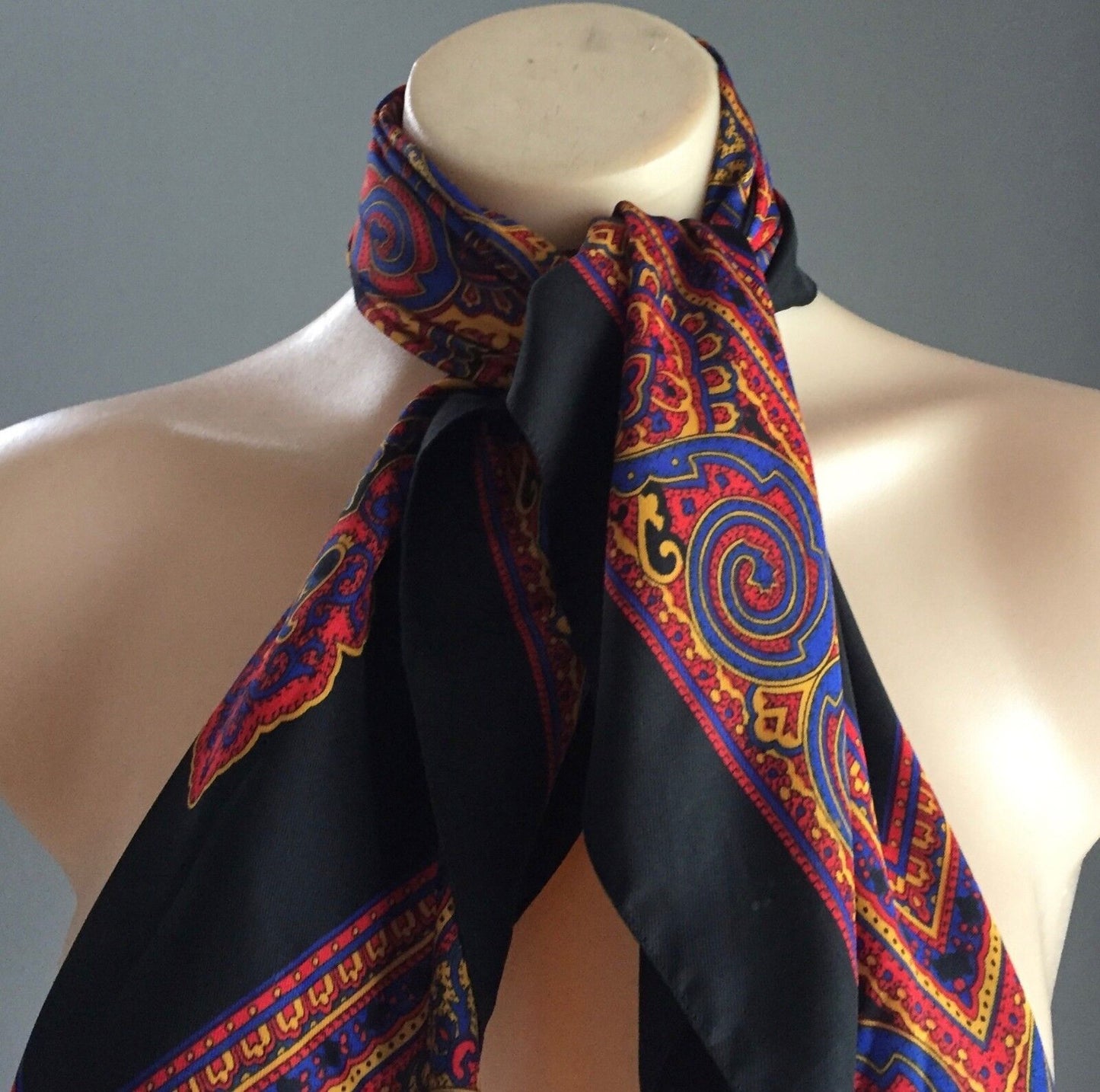 Vintage ART OF THE SCARF  Multi Colour & Print Italian Made Scarf - Tie Rack