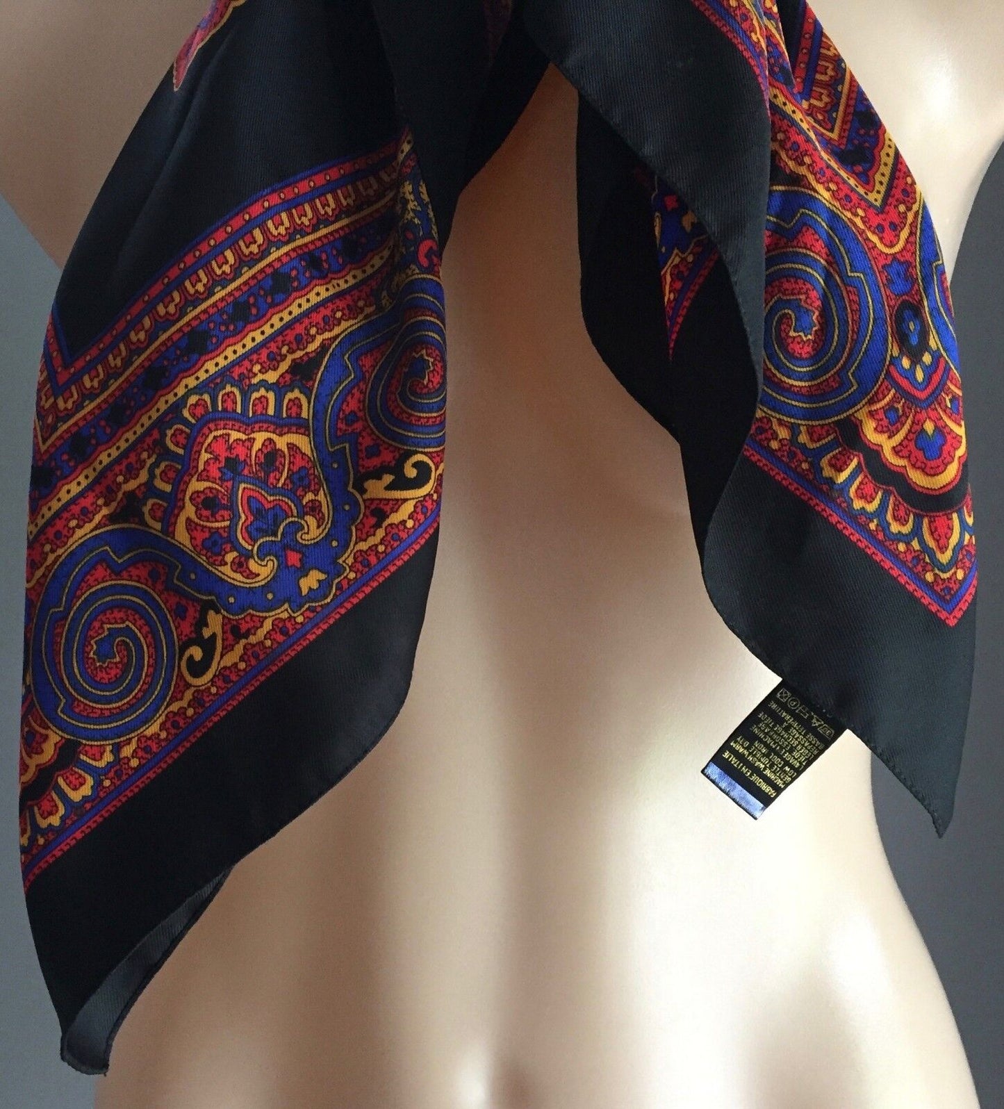 Vintage ART OF THE SCARF  Multi Colour & Print Italian Made Scarf - Tie Rack