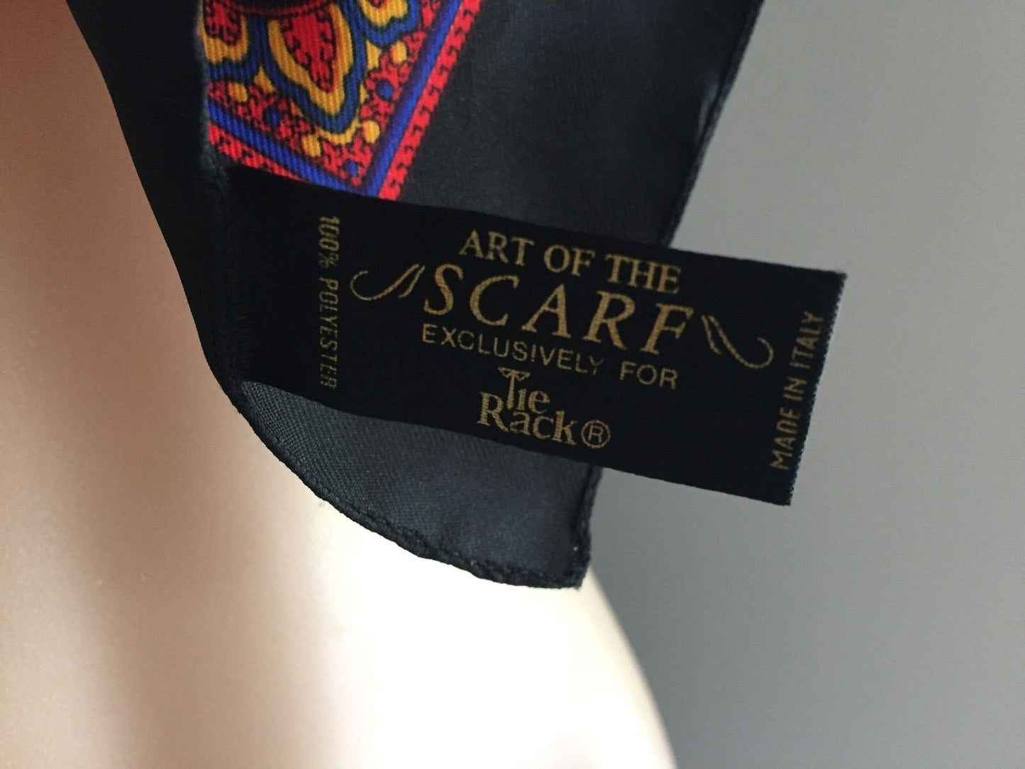 Vintage ART OF THE SCARF  Multi Colour & Print Italian Made Scarf - Tie Rack
