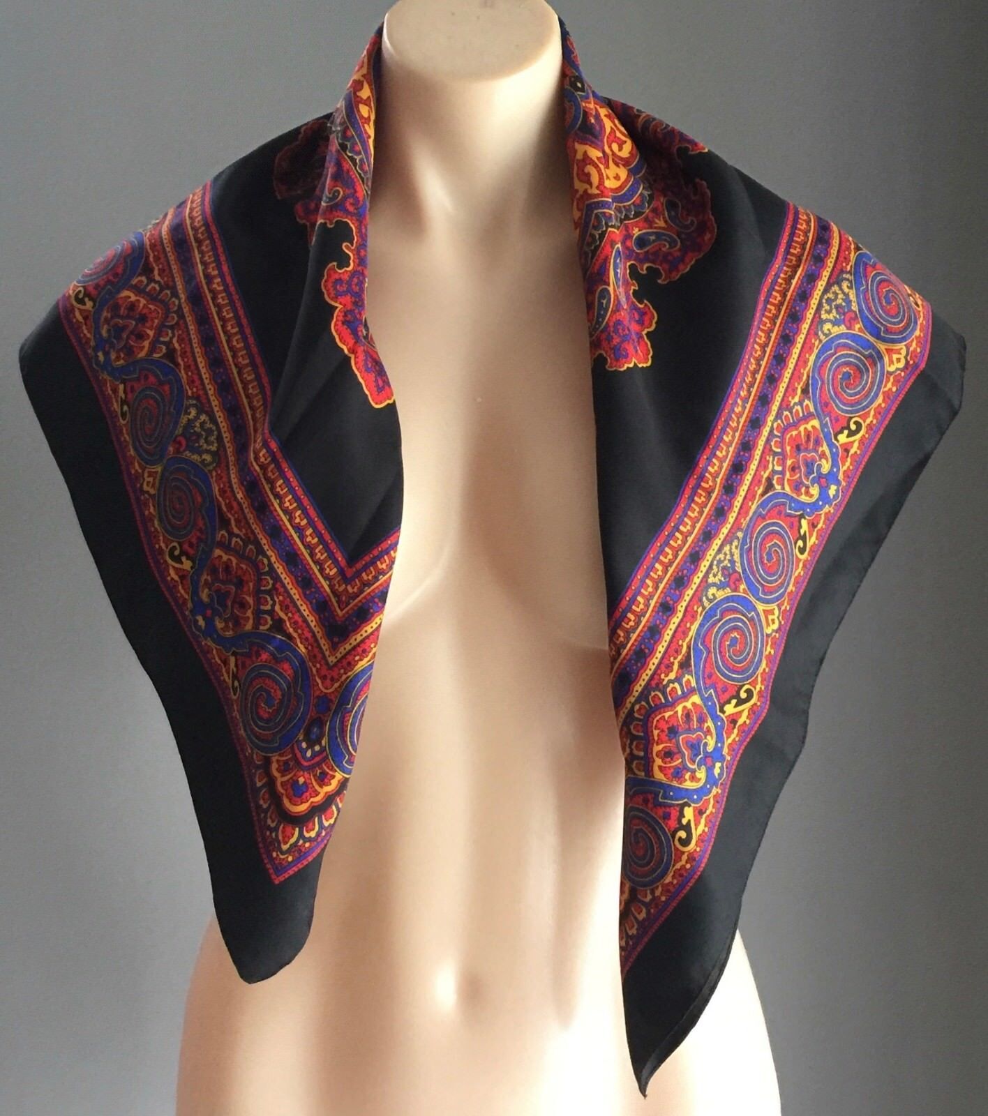 Vintage ART OF THE SCARF  Multi Colour & Print Italian Made Scarf - Tie Rack