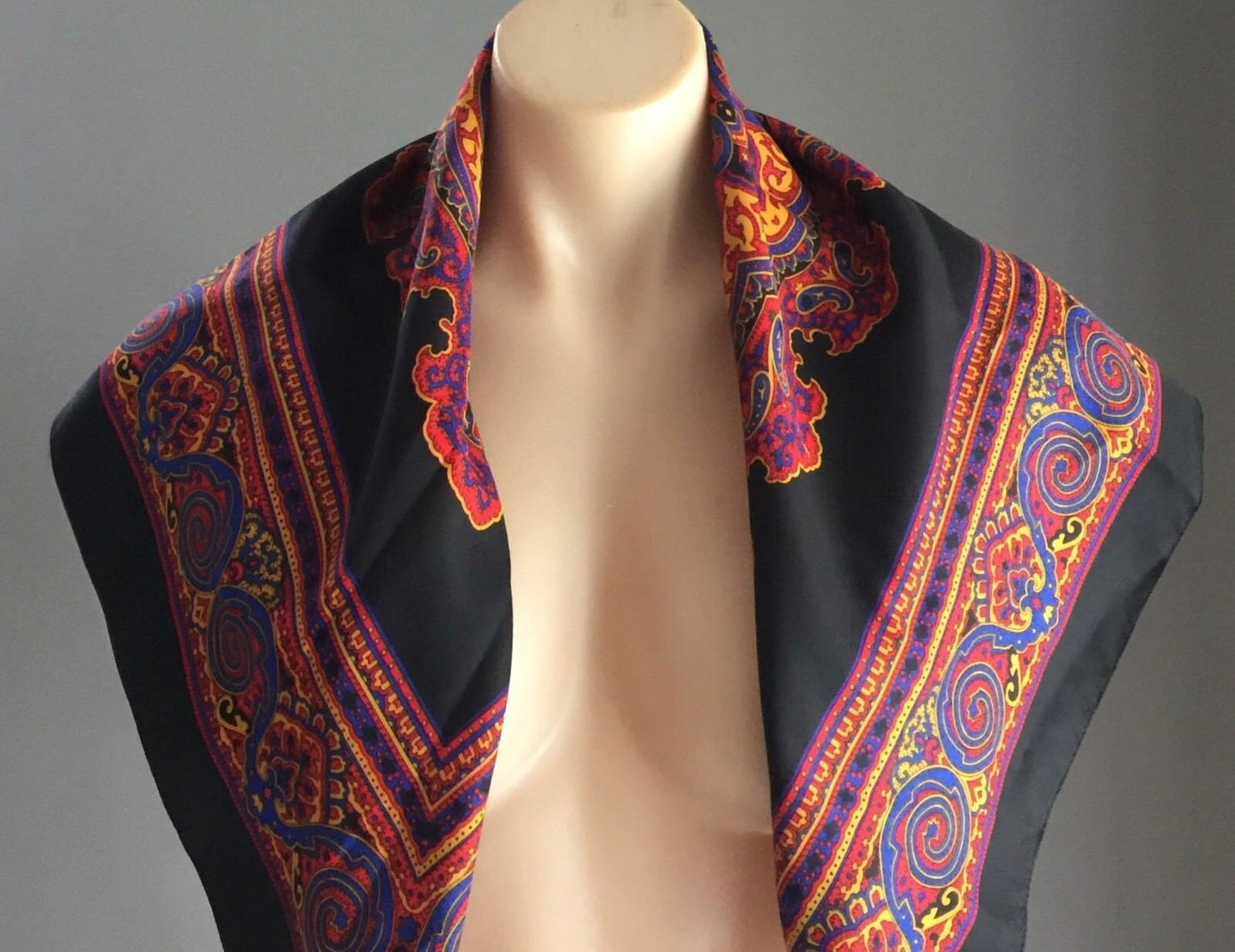 Vintage ART OF THE SCARF  Multi Colour & Print Italian Made Scarf - Tie Rack