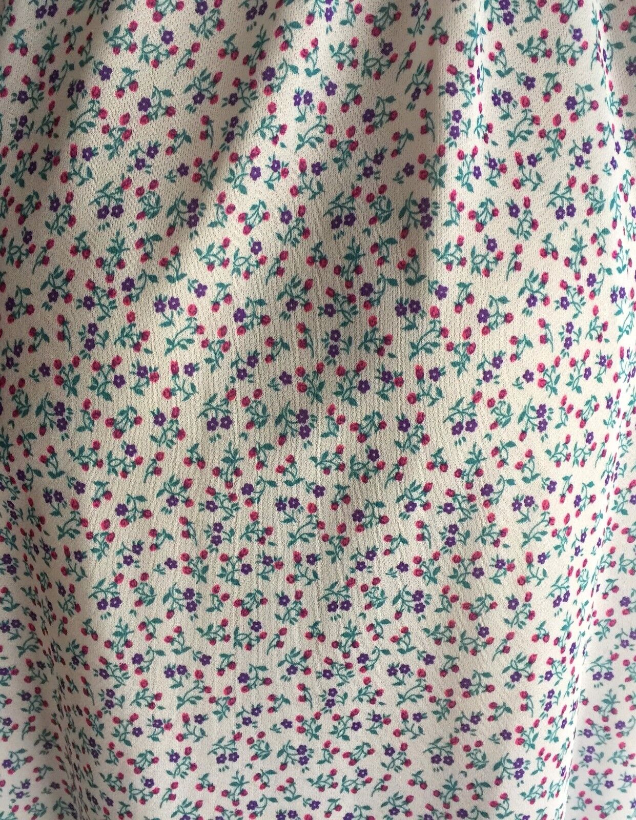 ANTONIA of SYDNEY Floral Print Dress Pink Purple Aqua White Waist Belt Sz 16 Vtg