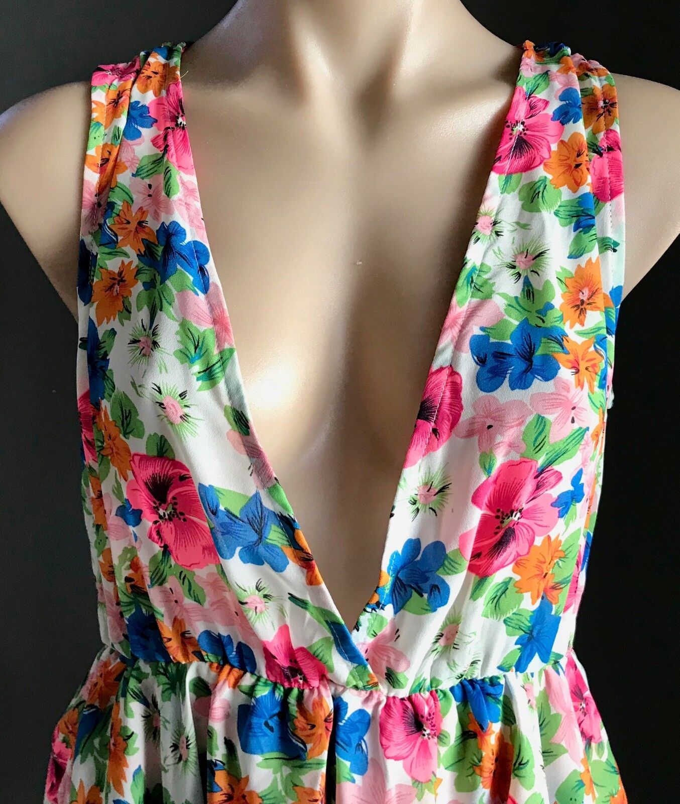 AZURE CLOTHING Romper Multi Coloured Floral Playsuit Shorts Size L 12 NEW