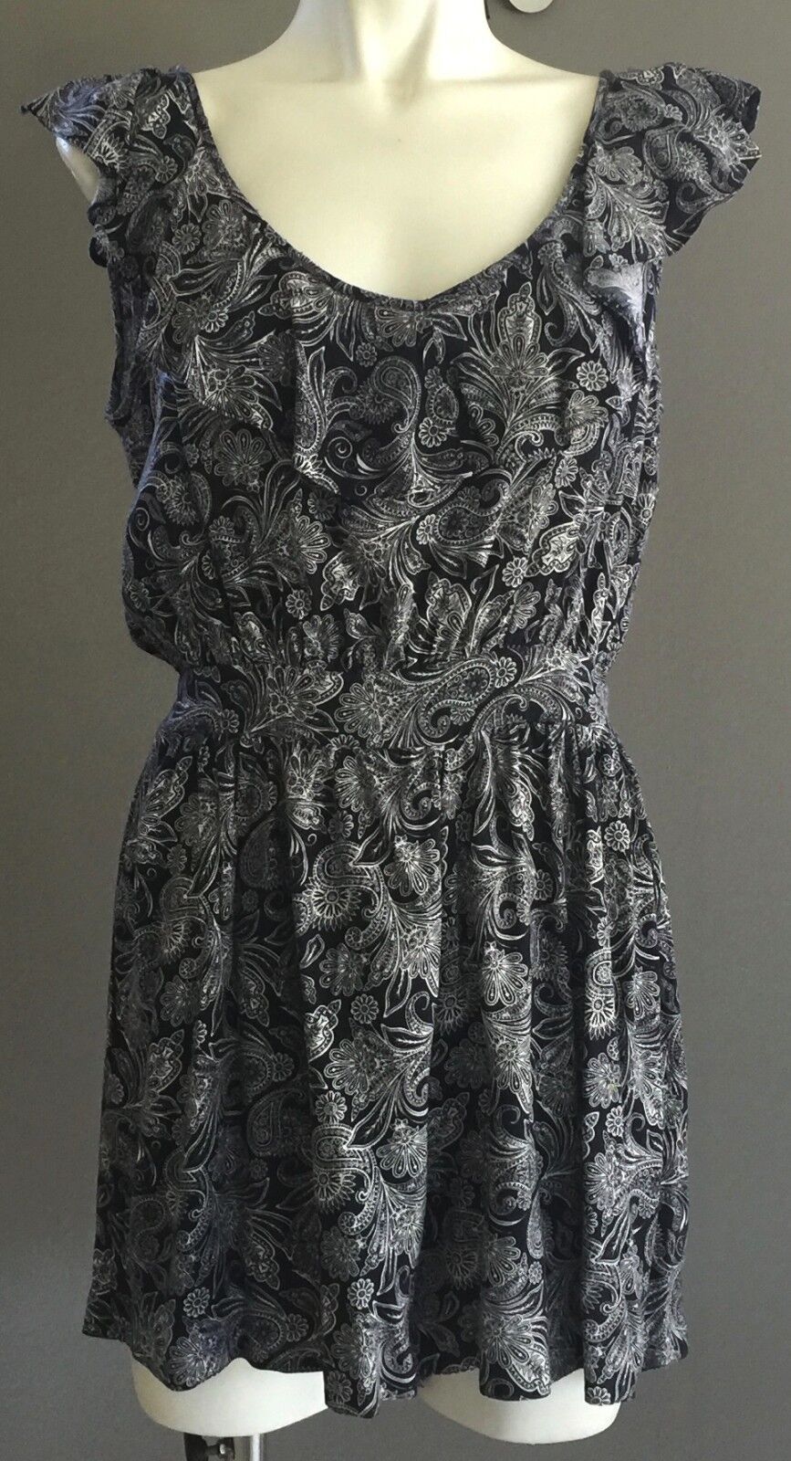 FACTORIE Romper Paisley Playsuit Jumpsuit Blue & White Size 8 10 Shorts NEW