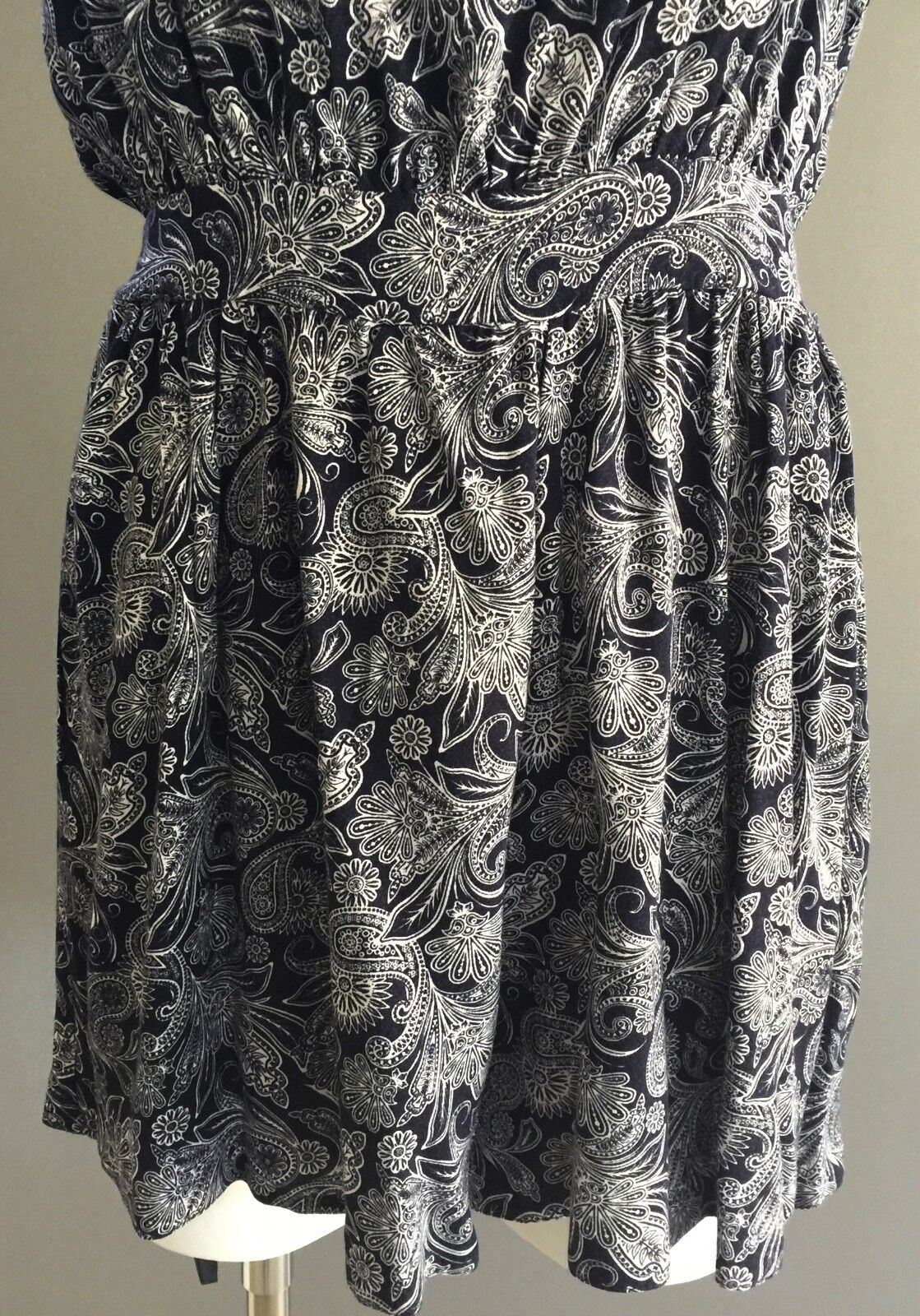 FACTORIE Romper Paisley Playsuit Jumpsuit Blue & White Size 8 10 Shorts NEW