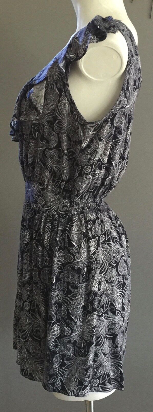 FACTORIE Romper Paisley Playsuit Jumpsuit Blue & White Size 8 10 Shorts NEW