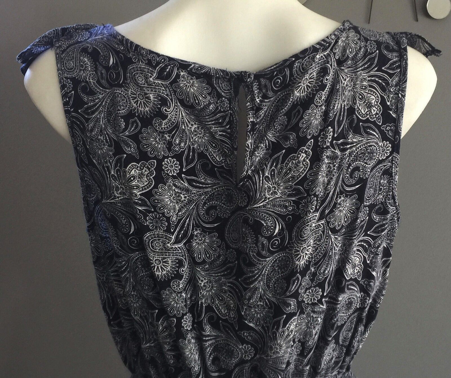 FACTORIE Romper Paisley Playsuit Jumpsuit Blue & White Size 8 10 Shorts NEW
