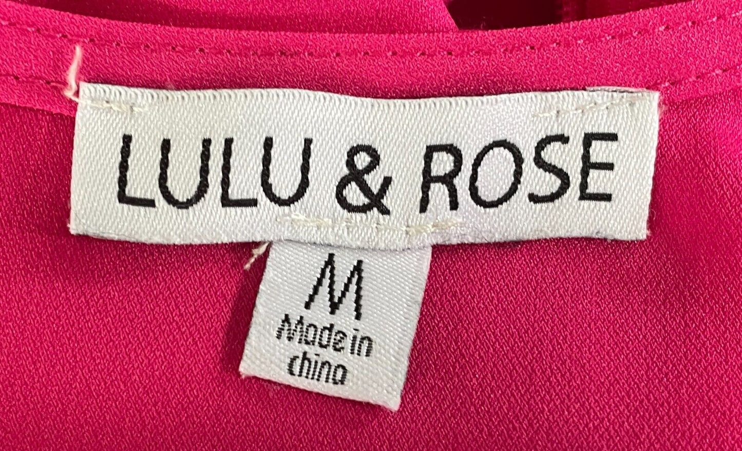 LULU & ROSE Playsuit Hot Pink  Jumpsuit Sleeveless Keyhole Back Size M 10 NEW